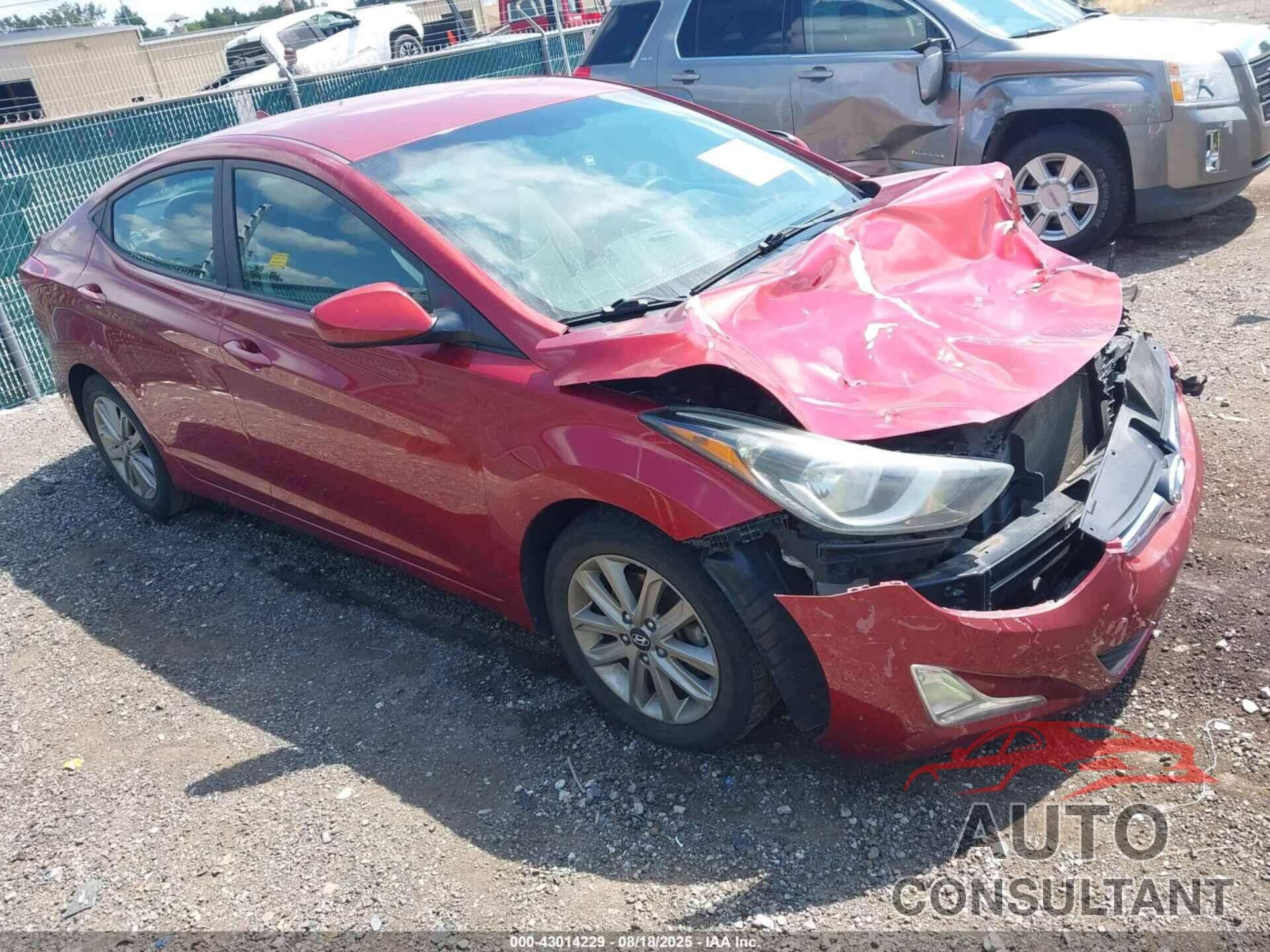 HYUNDAI ELANTRA 2014 - 5NPDH4AE2EH480760