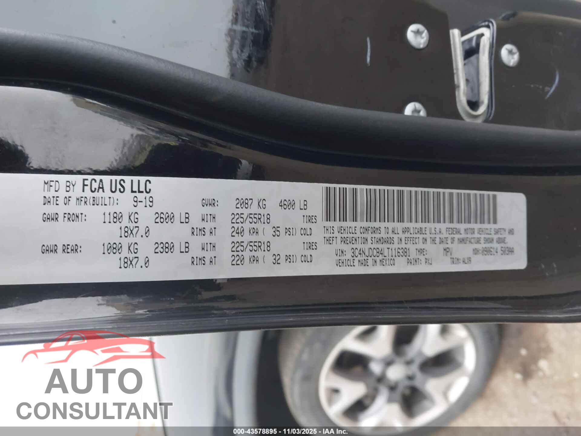 JEEP COMPASS 2020 - 3C4NJDCB4LT116381