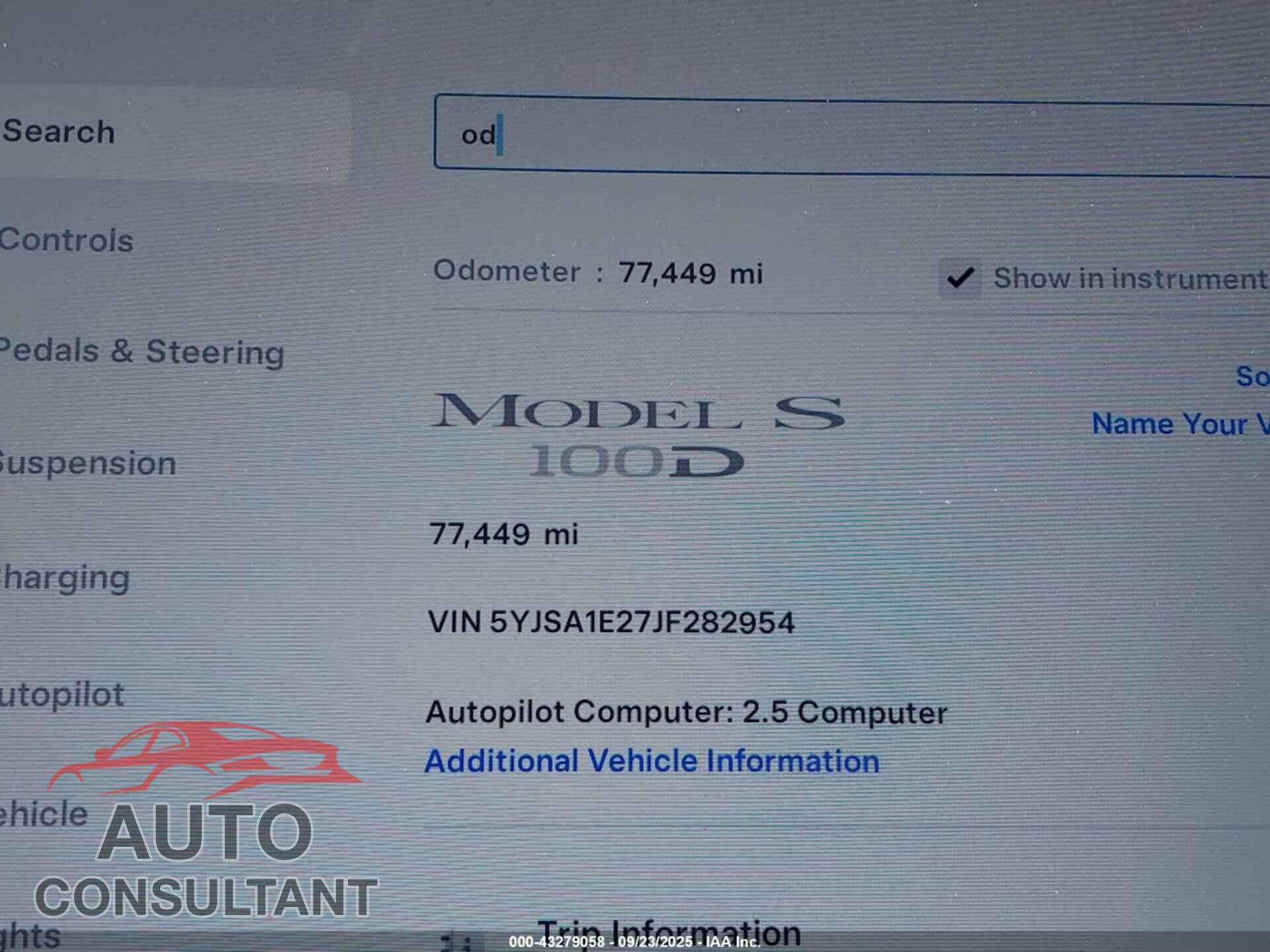 TESLA MODEL S 2018 - 5YJSA1E27JF282954