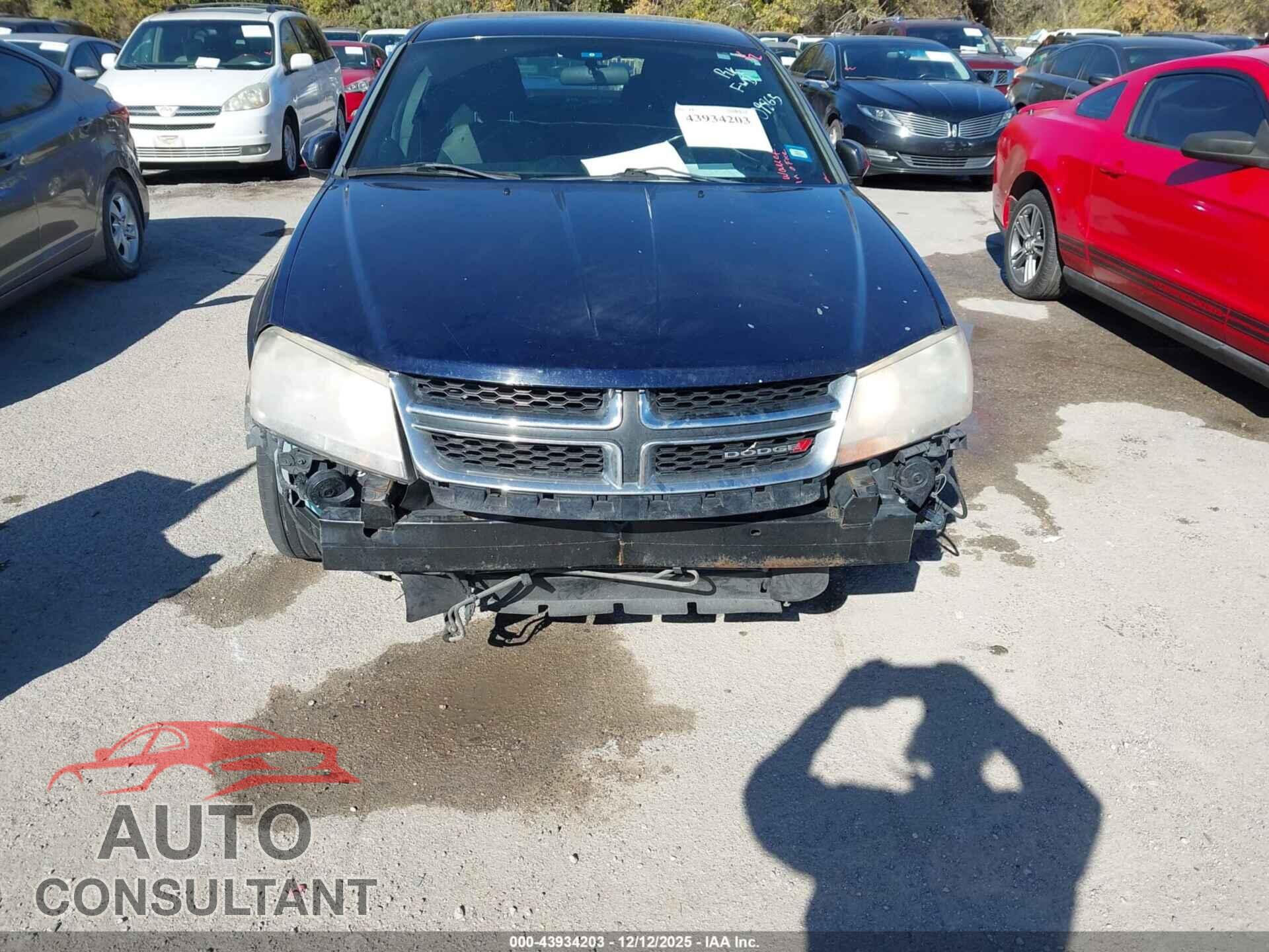 DODGE AVENGER 2013 - 1C3CDZCB9DN709865