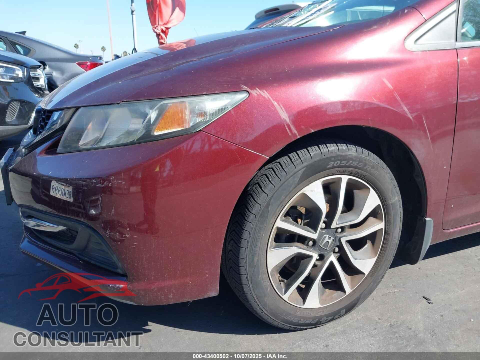 HONDA CIVIC 2013 - 19XFB2F89DE252078