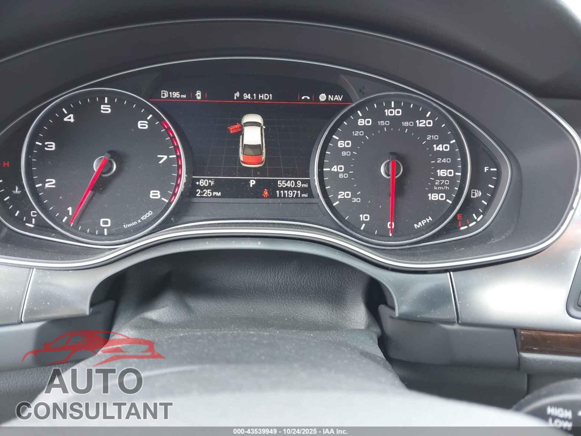 AUDI A6 2013 - WAUDFAFC9DN059254
