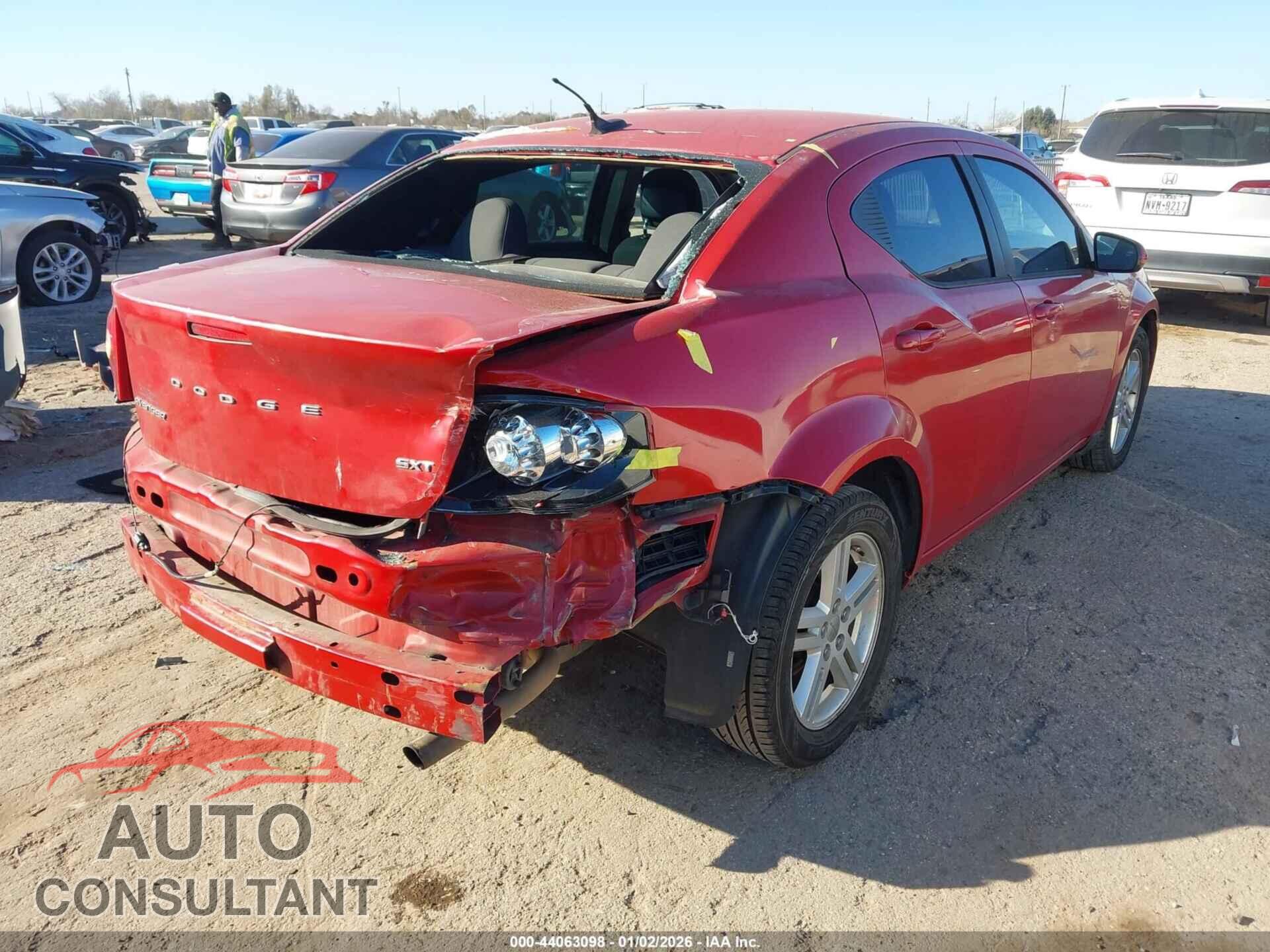 DODGE AVENGER 2012 - 1C3CDZCB6CN219740