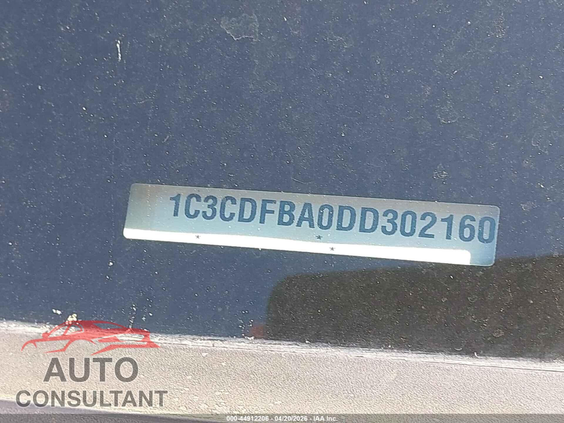 DODGE DART 2013 - 1C3CDFBA0DD302160
