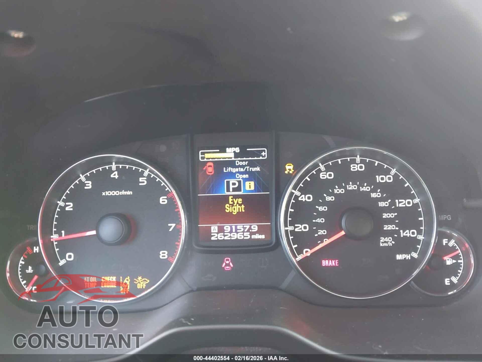 SUBARU OUTBACK 2014 - 4S4BRBNC0E3218955