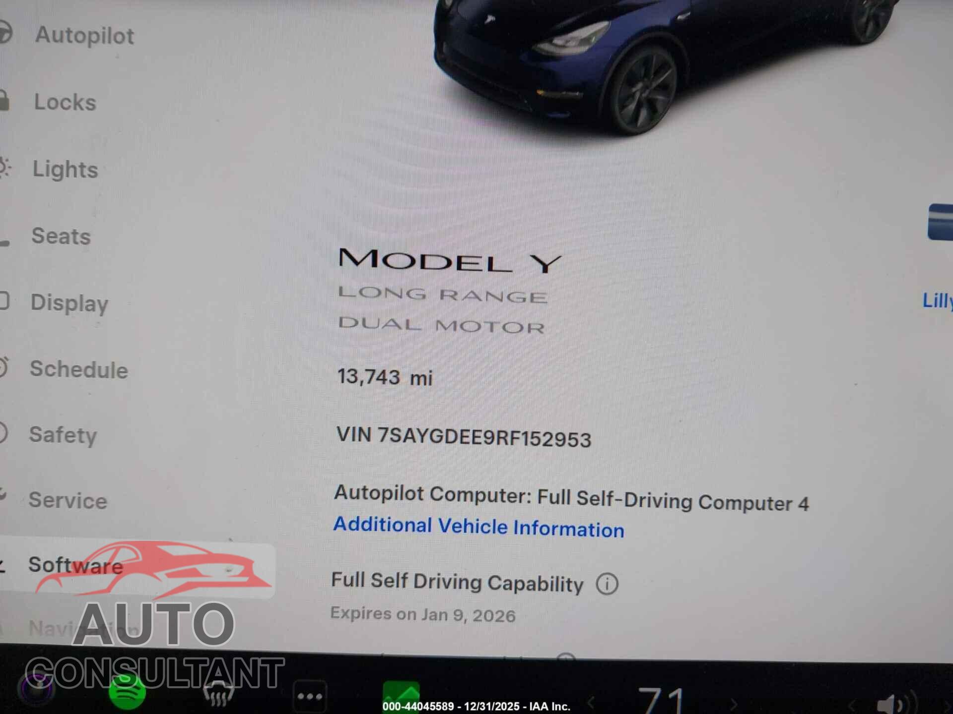 TESLA MODEL Y 2024 - 7SAYGDEE9RF152953