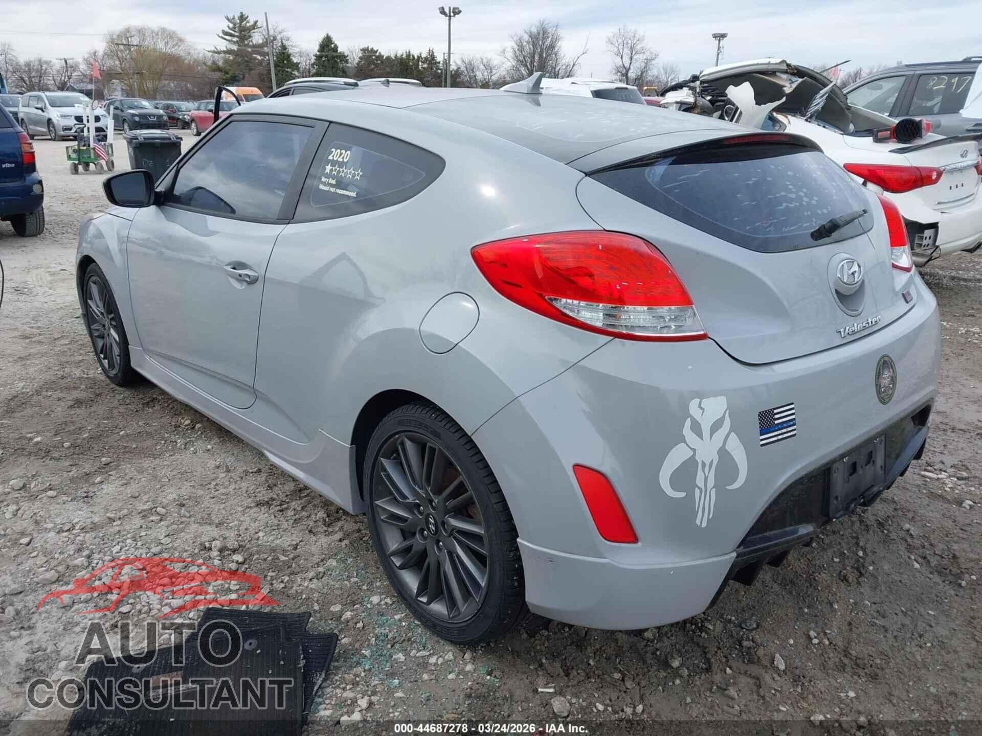 HYUNDAI VELOSTER 2013 - KMHTC6ADXDU127003