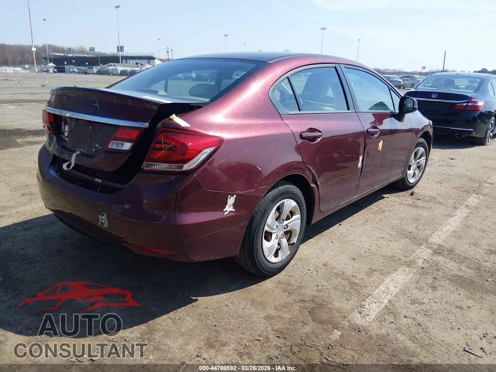 HONDA CIVIC 2013 - 19XFB2F50DE236874