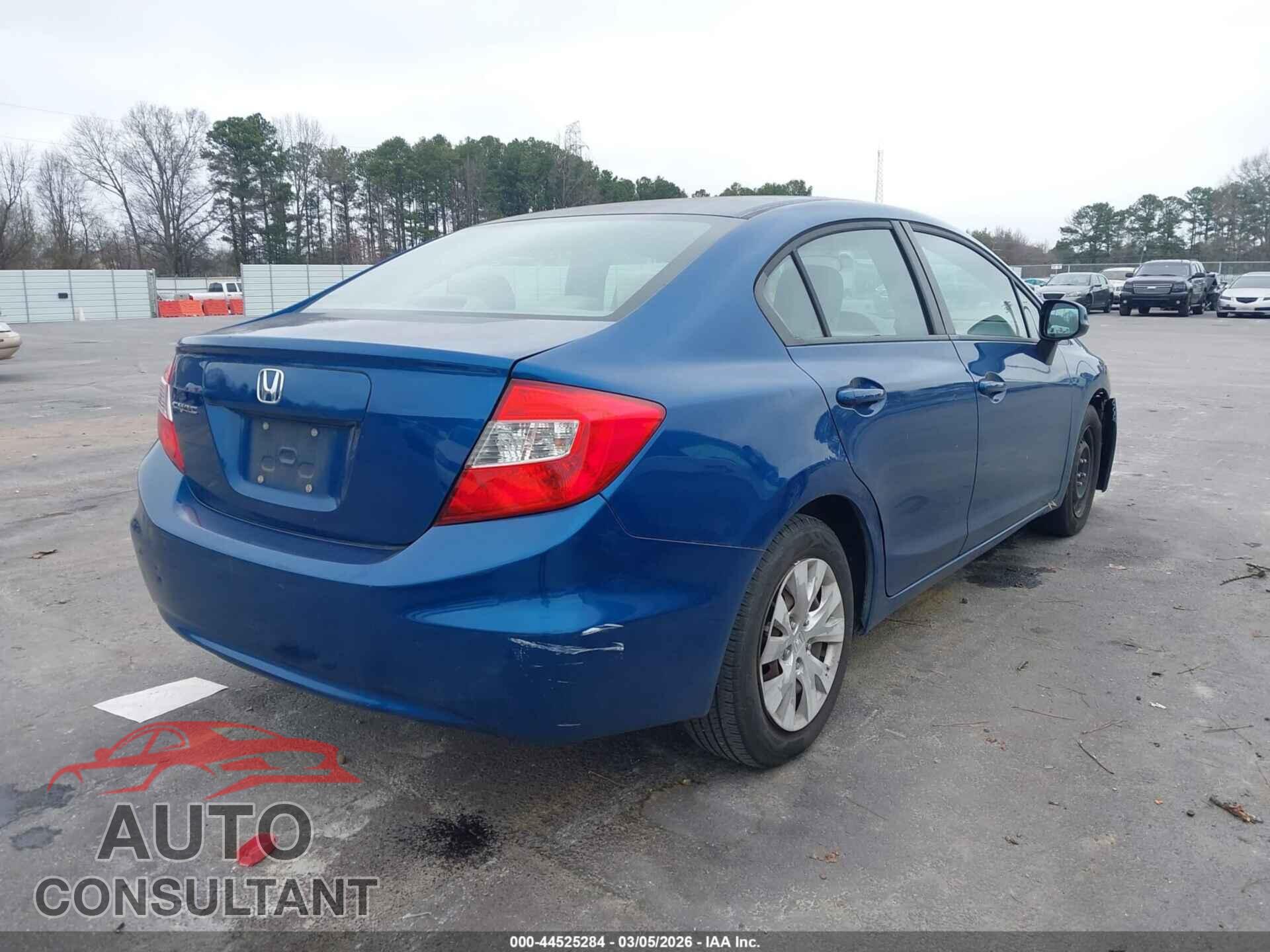 HONDA CIVIC 2012 - 19XFB2F54CE322638