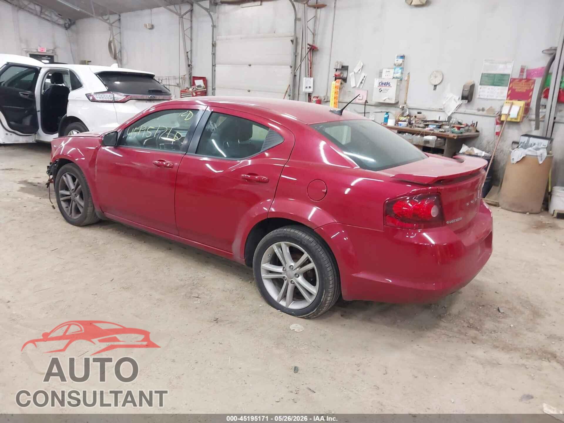 DODGE AVENGER 2012 - 1C3CDZEG6CN142425