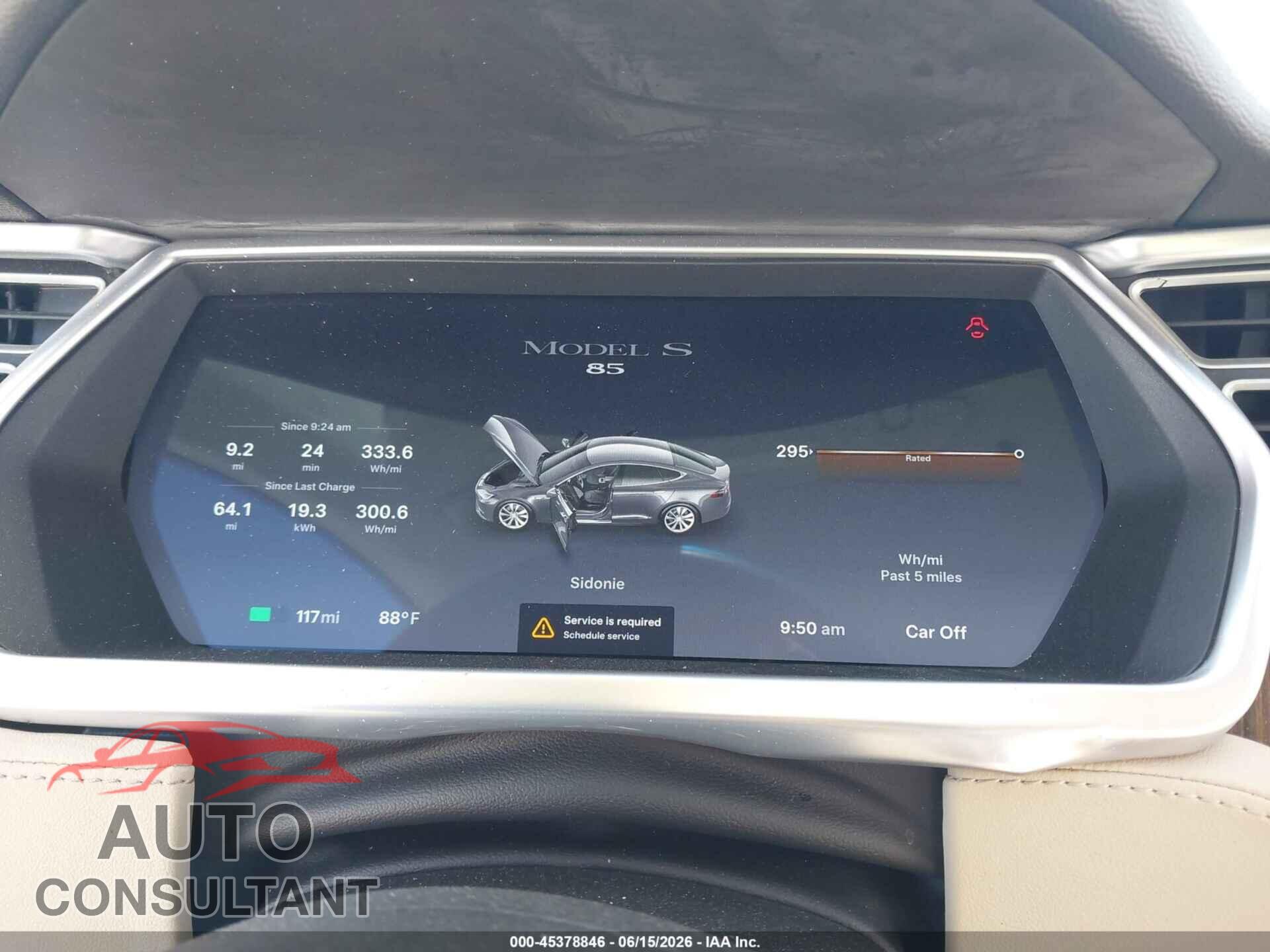 TESLA MODEL S 2013 - 5YJSA1CN5DFP27368