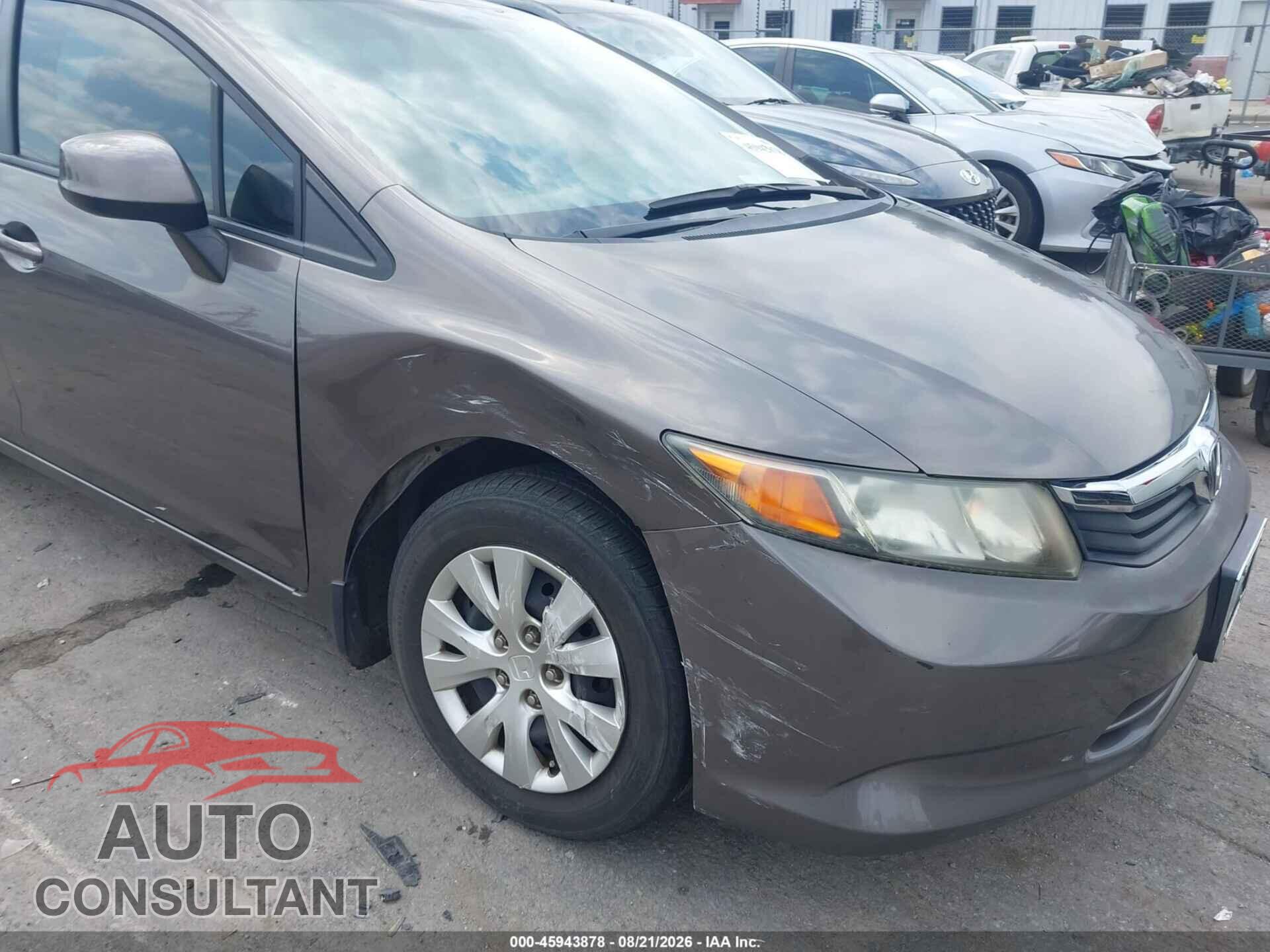 HONDA CIVIC 2012 - 19XFB2F54CE069000