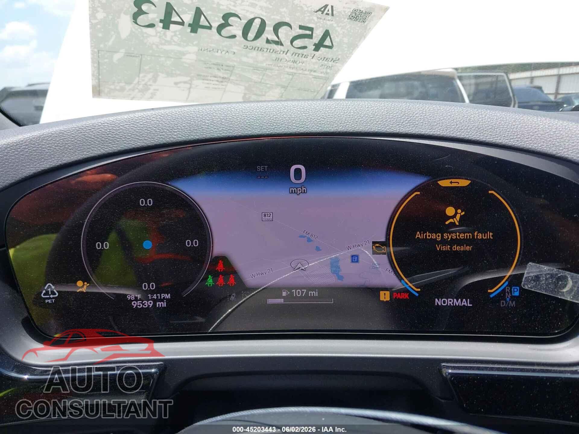 PORSCHE CAYENNE 2025 - WP1AA2AYXSDA01703