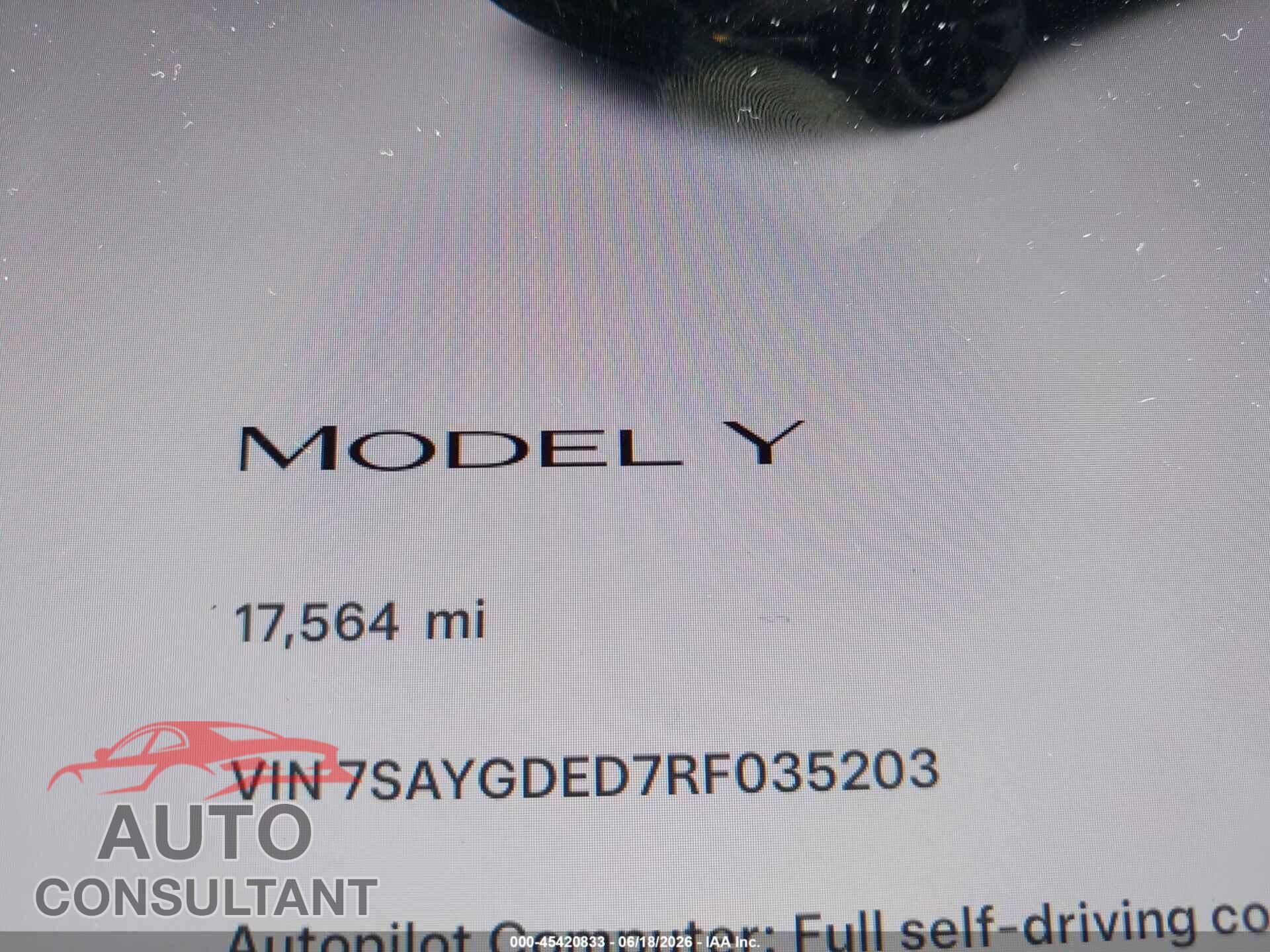 TESLA MODEL Y 2024 - 7SAYGDED7RF035203