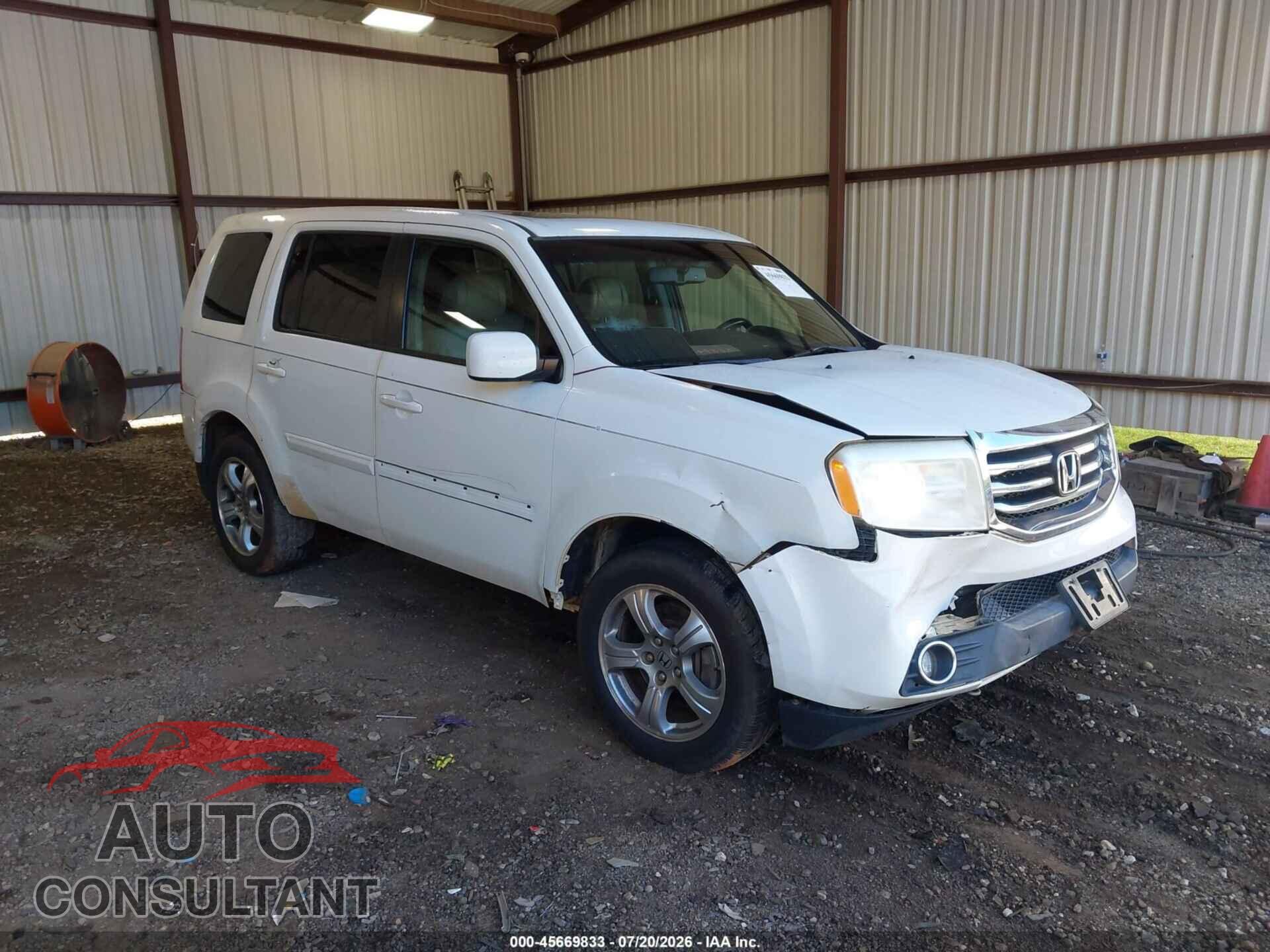 HONDA PILOT 2012 - 5FNYF4H75CB030644