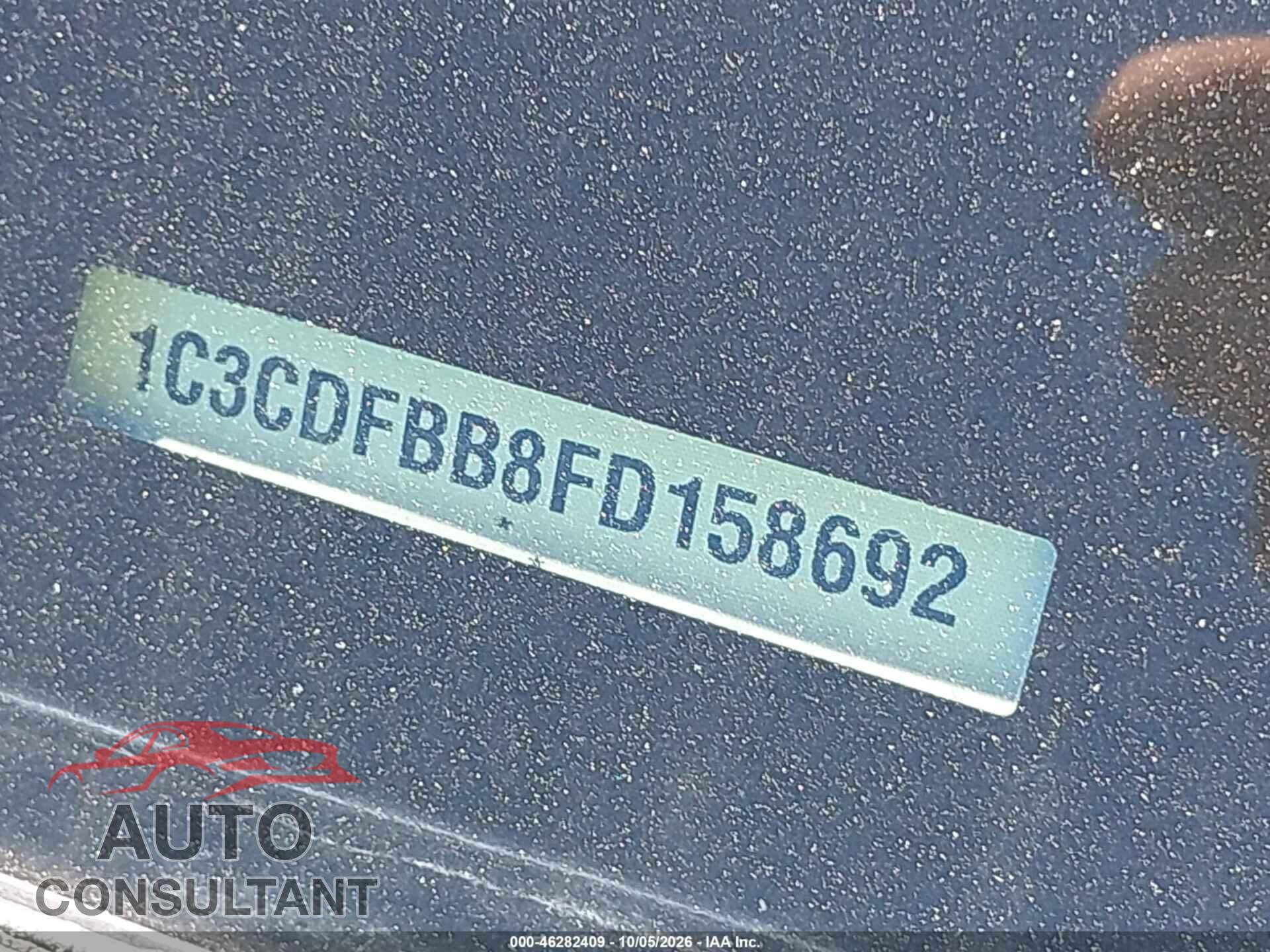 DODGE DART 2015 - 1C3CDFBB8FD158692