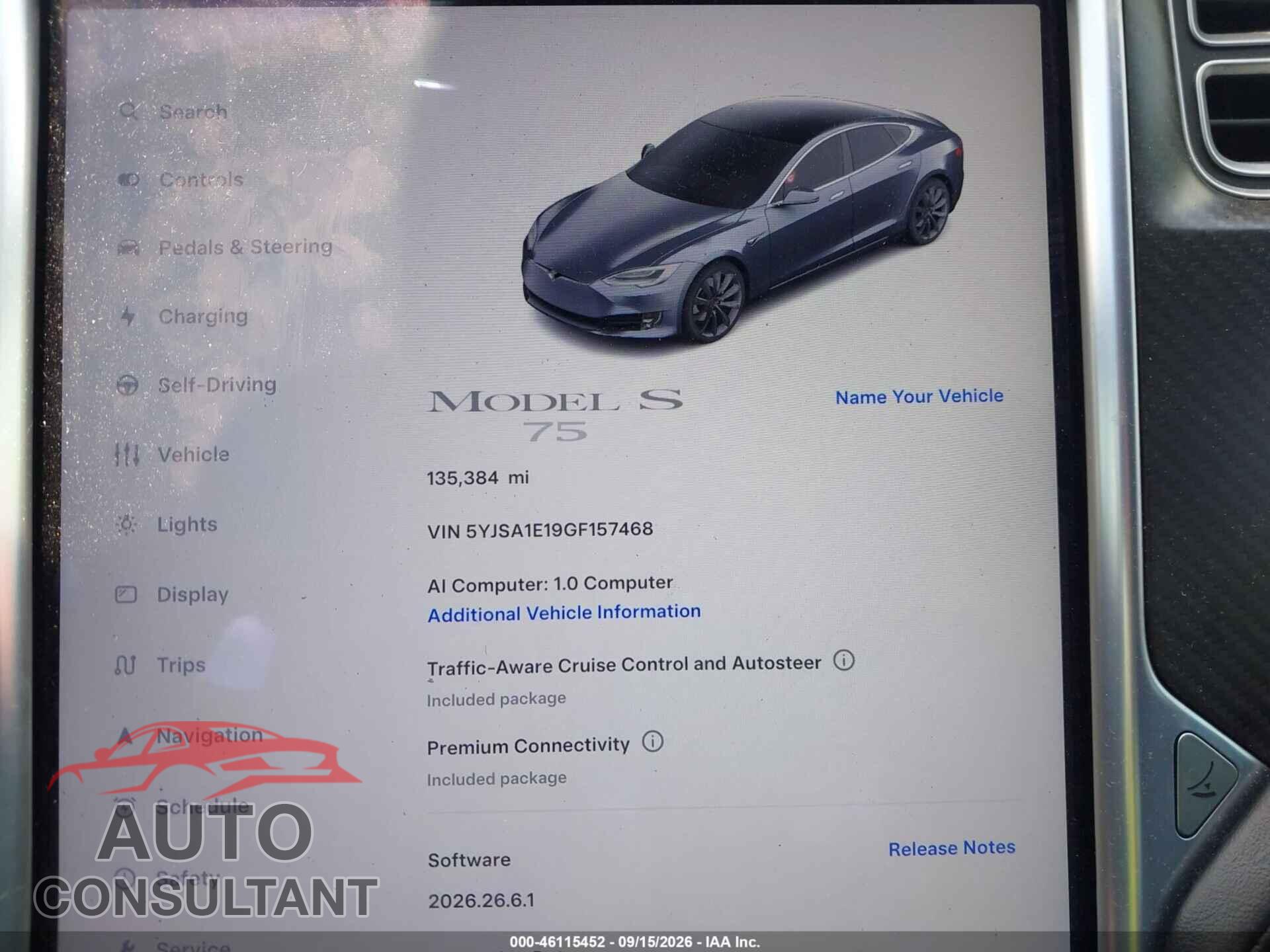 TESLA MODEL S 2016 - 5YJSA1E19GF157468