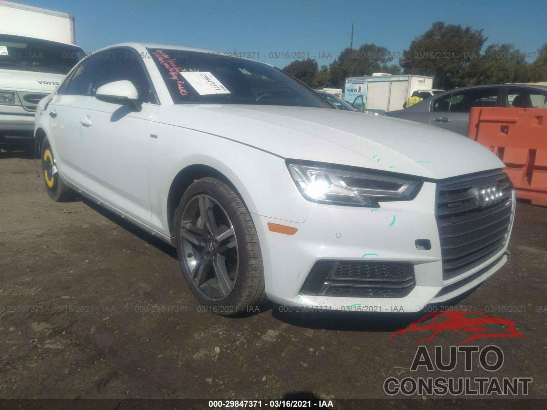 AUDI A4 2017 - WAUENAF45HN069950