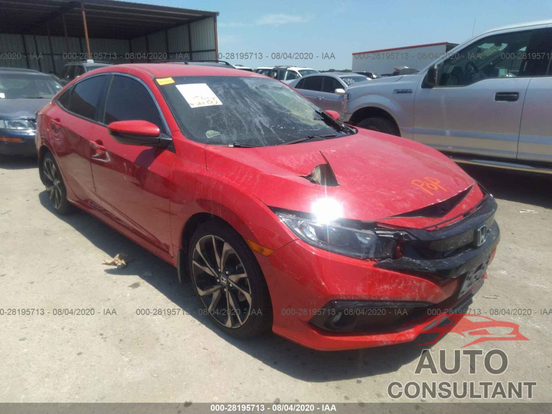 HONDA CIVIC SEDAN 2019 - 2HGFC2F83KH536113