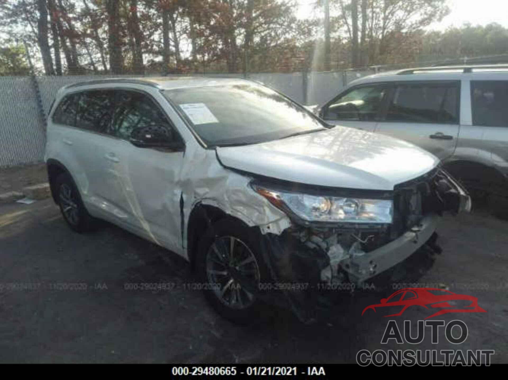 TOYOTA HIGHLANDER 2018 - 5TDJZRFH6JS543105