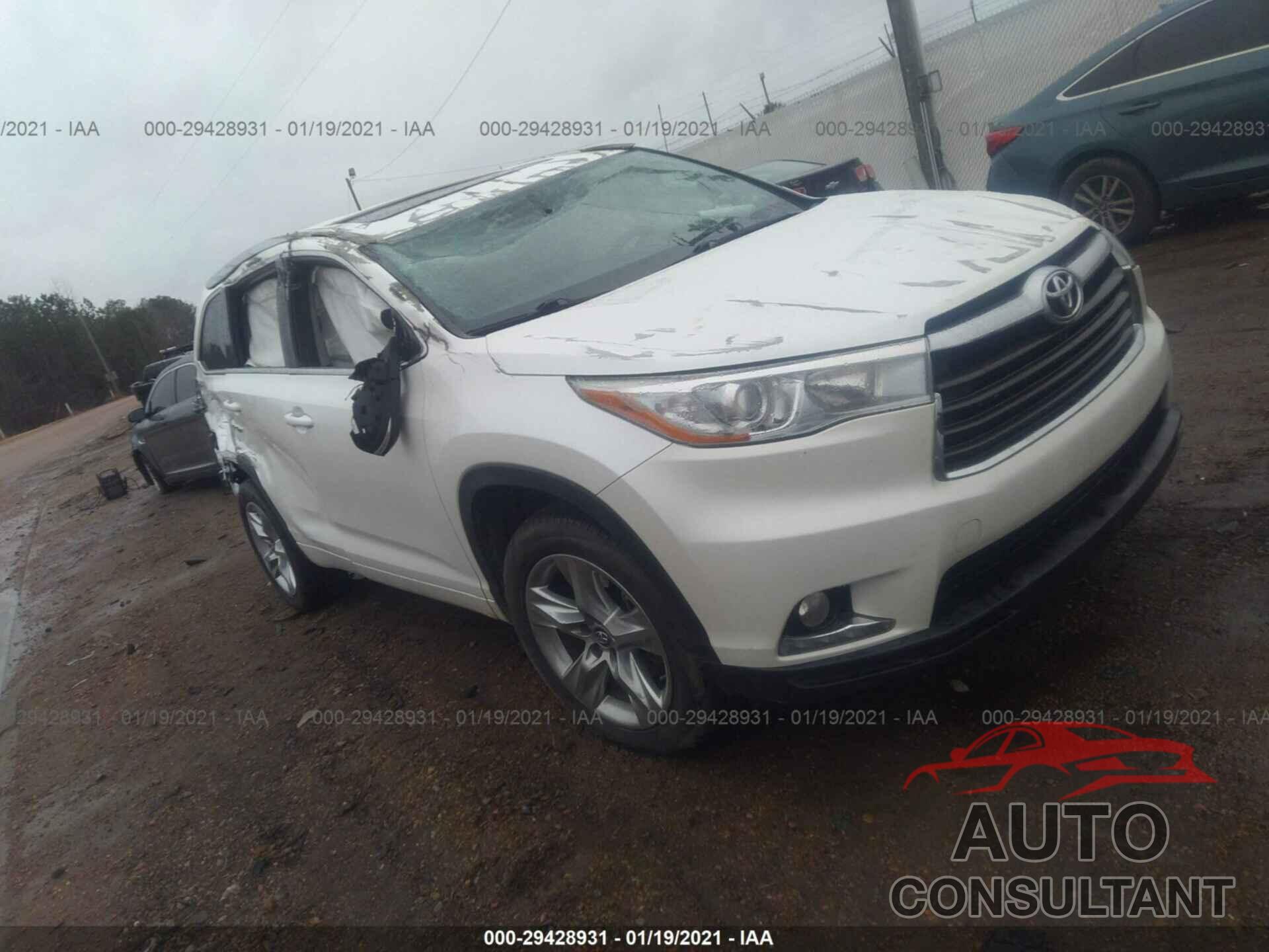 TOYOTA HIGHLANDER 2016 - 5TDYKRFH8GS164666