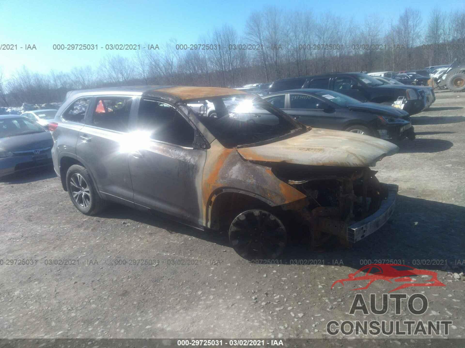 TOYOTA HIGHLANDER 2019 - 5TDBZRFH7KS723148