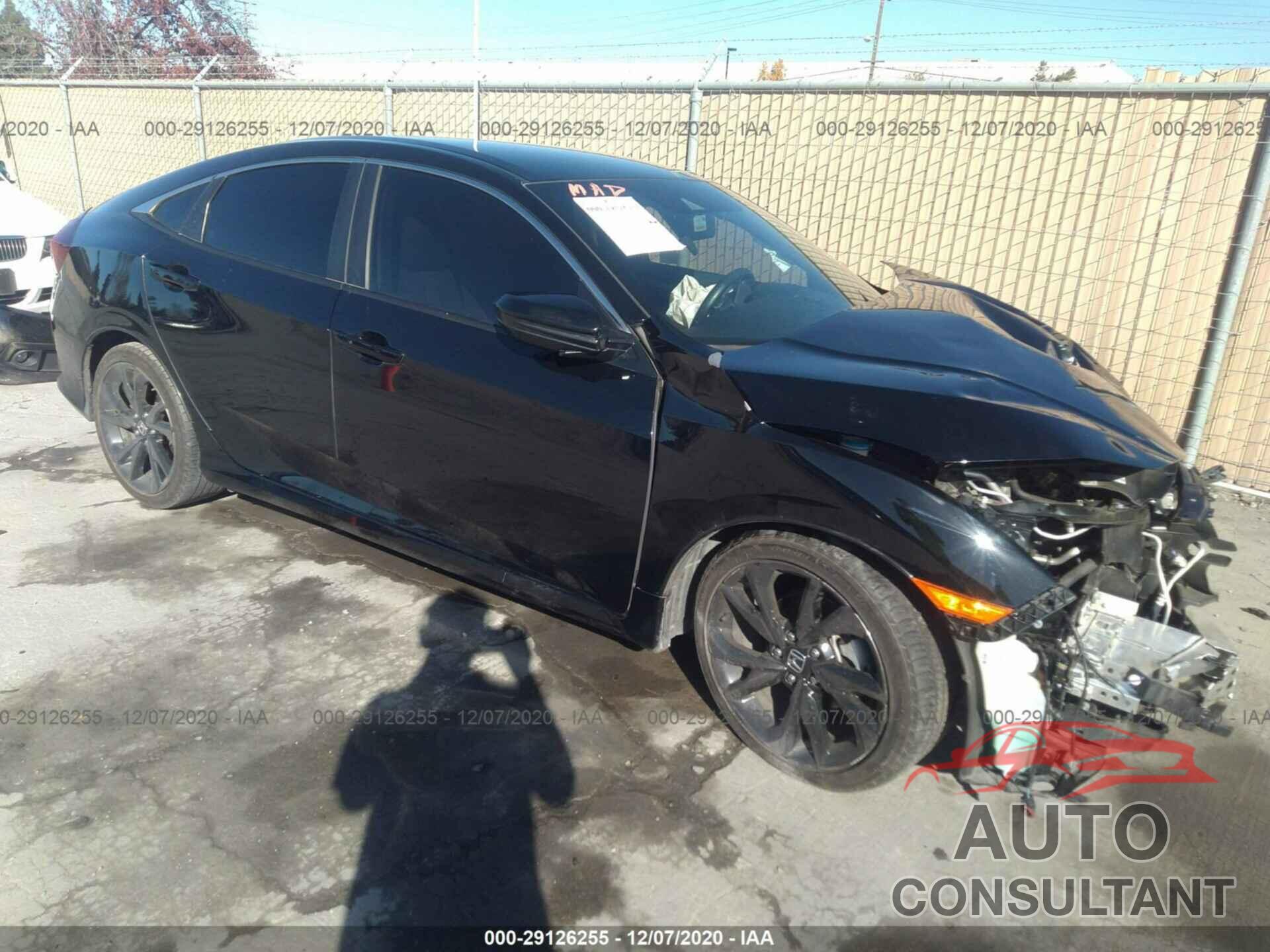 HONDA CIVIC SEDAN 2019 - 19XFC2F83KE202979