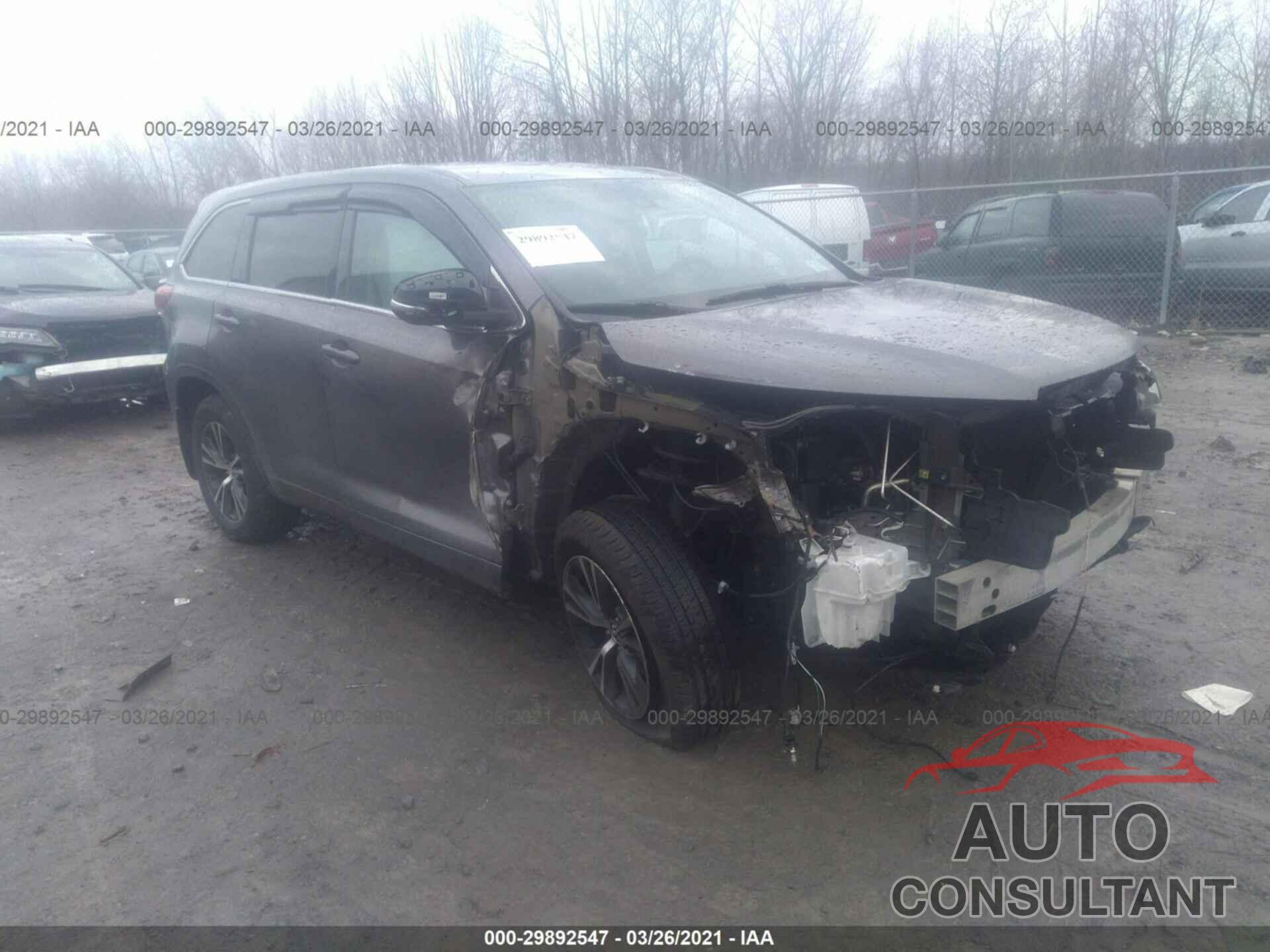 TOYOTA HIGHLANDER 2017 - 5TDBZRFHXHS425508