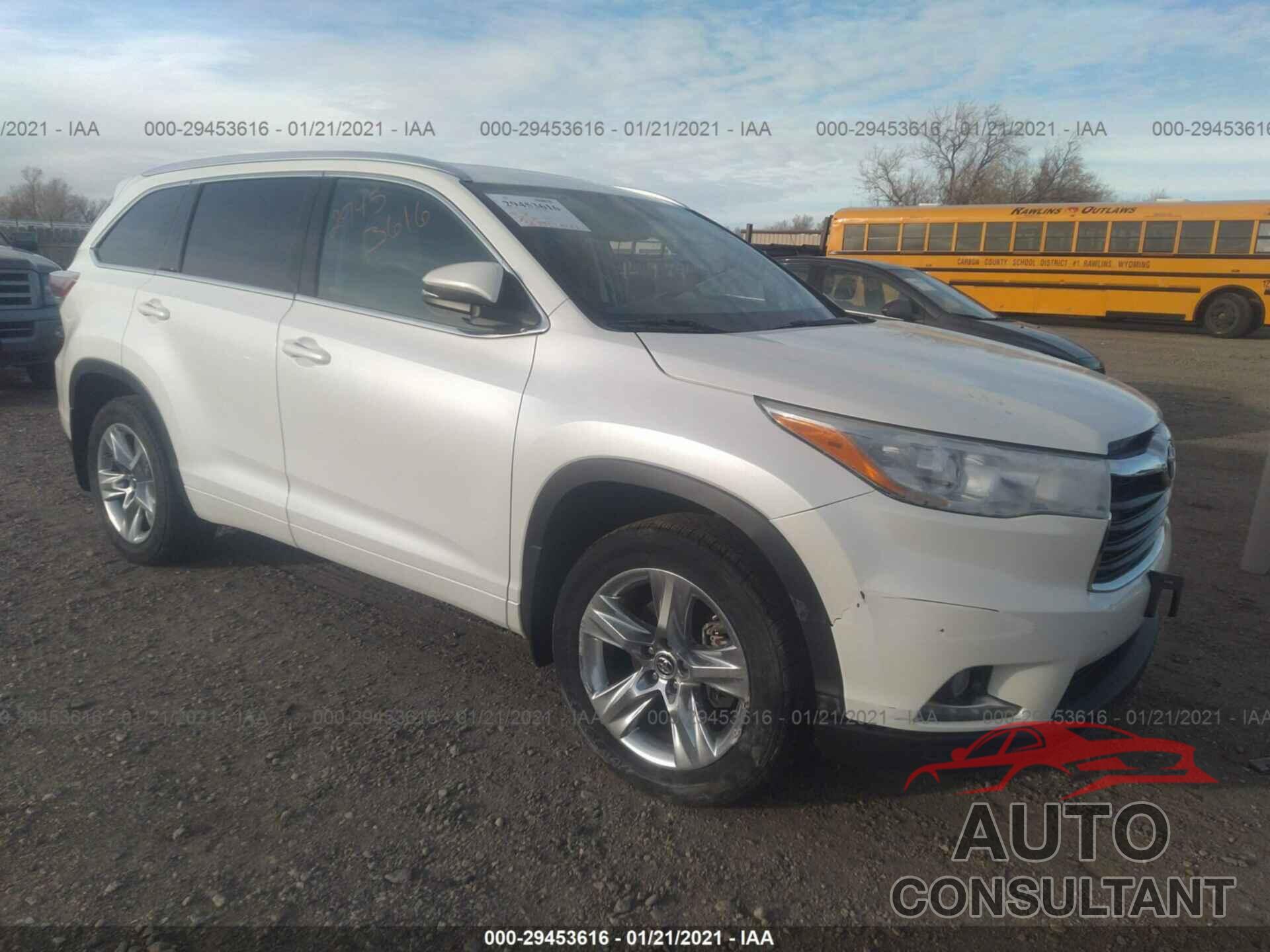 TOYOTA HIGHLANDER 2016 - 5TDDKRFH8GS268220