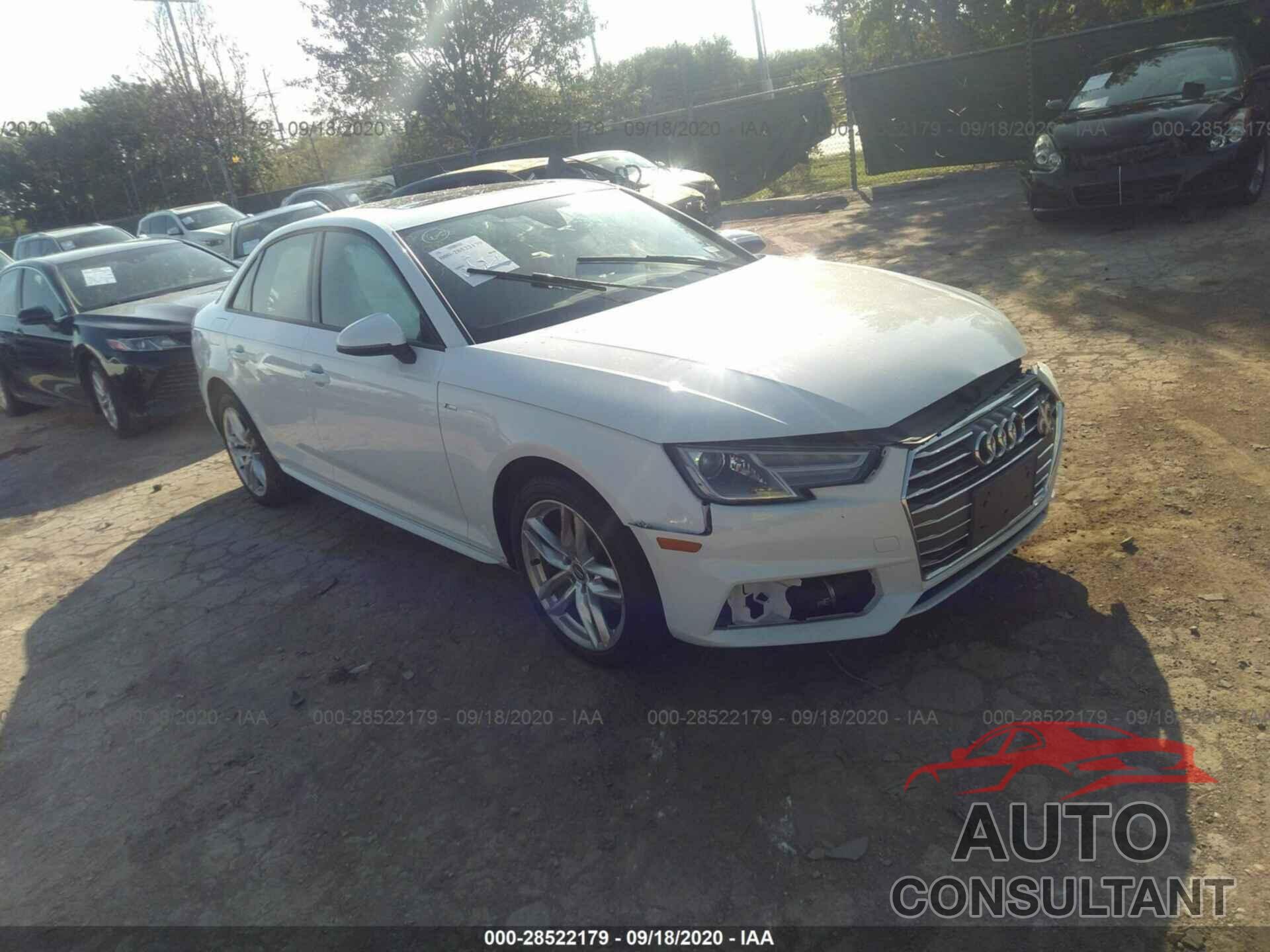 AUDI A4 2017 - WAUKMAF46HN057506