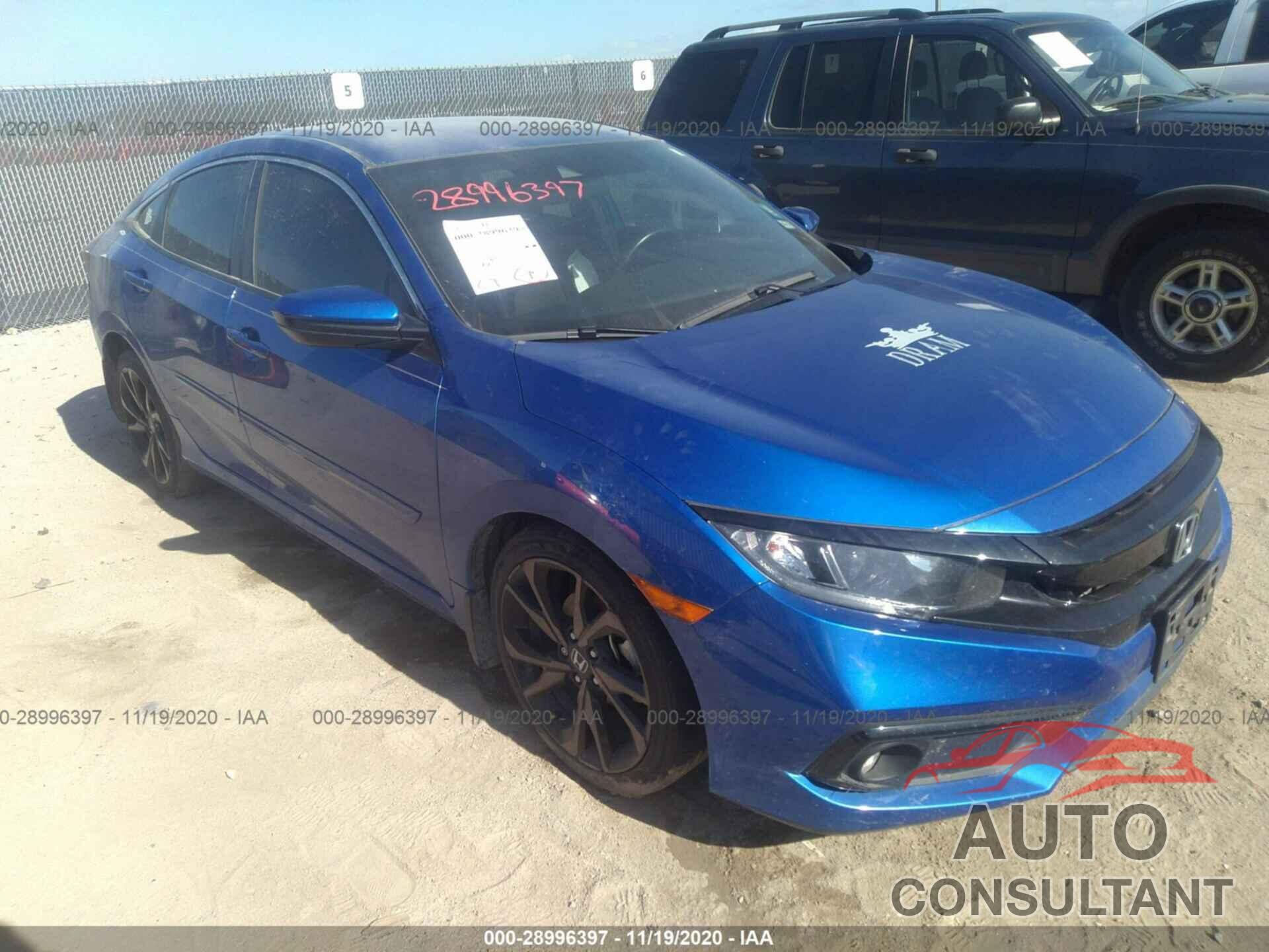 HONDA CIVIC SEDAN 2019 - 19XFC2F80KE015229