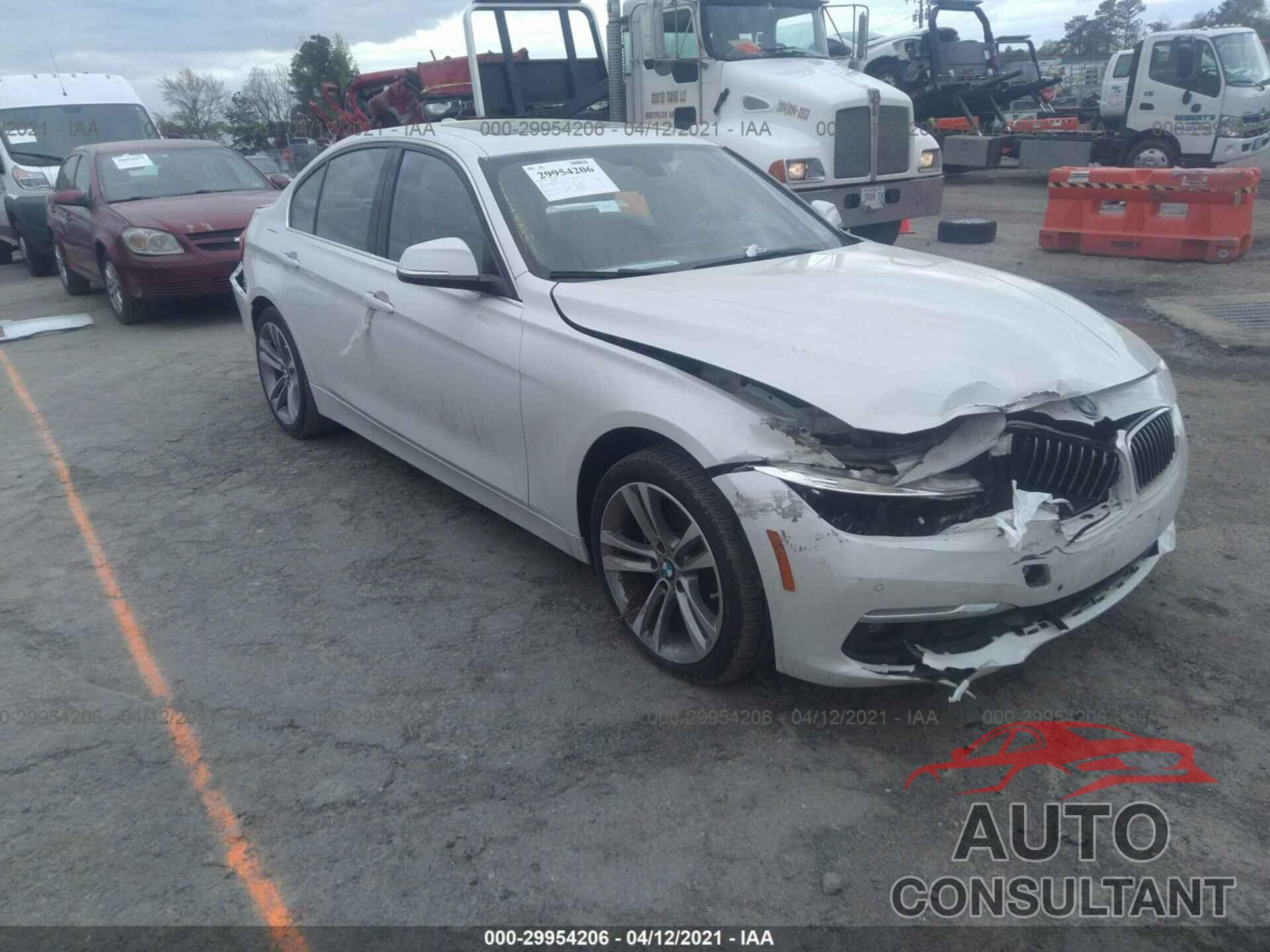 BMW 3 SERIES 2017 - WBA8B9G37HNU52041