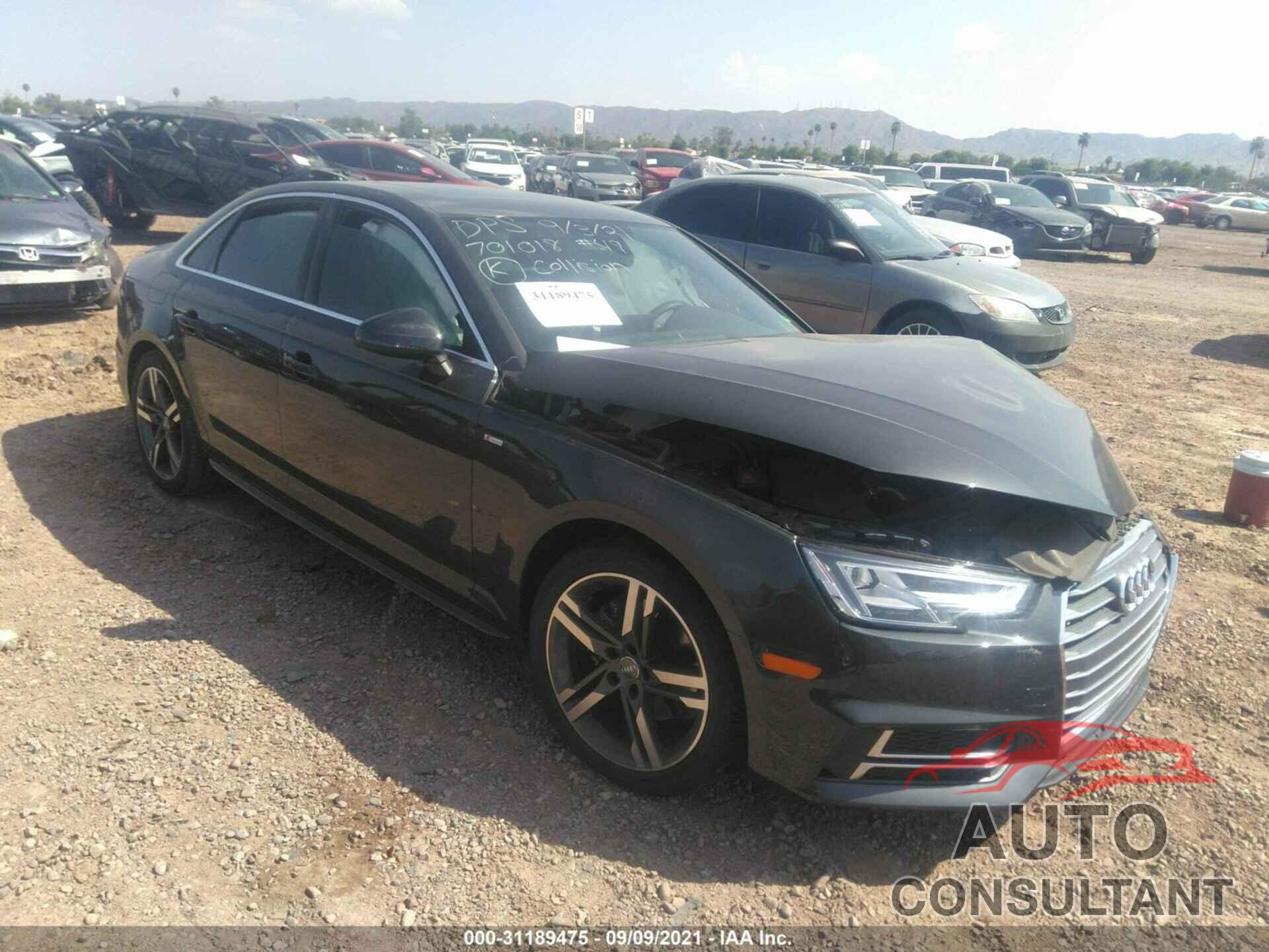 AUDI A4 2018 - WAULMAF42JN019457