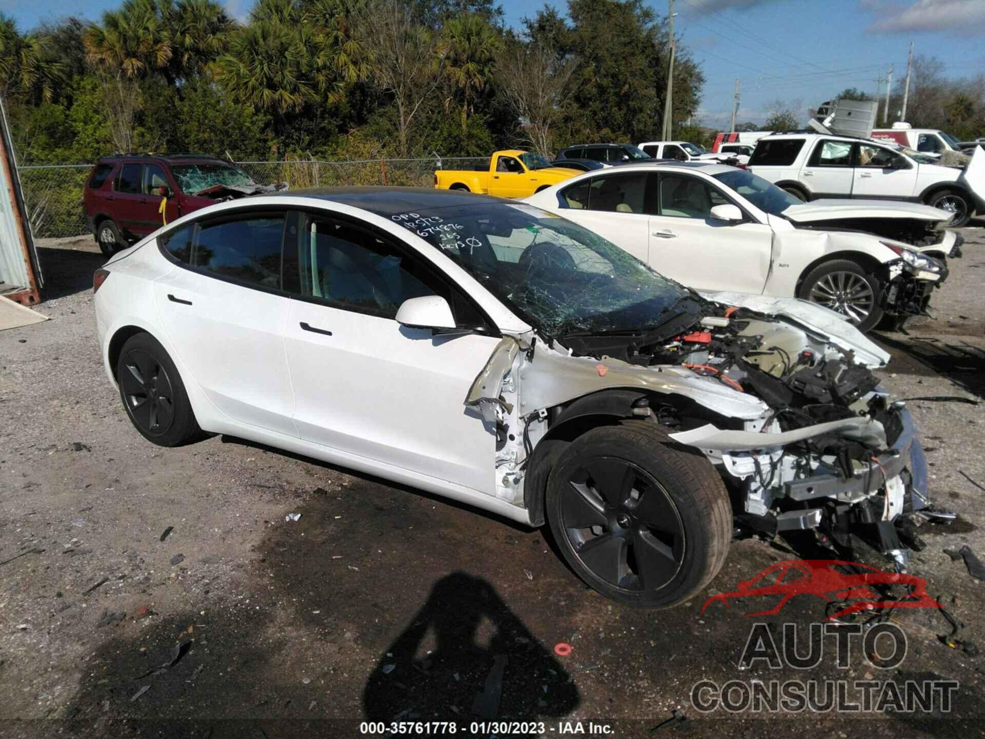 TESLA MODEL 3 2022 - 5YJ3E1EB9NF106034