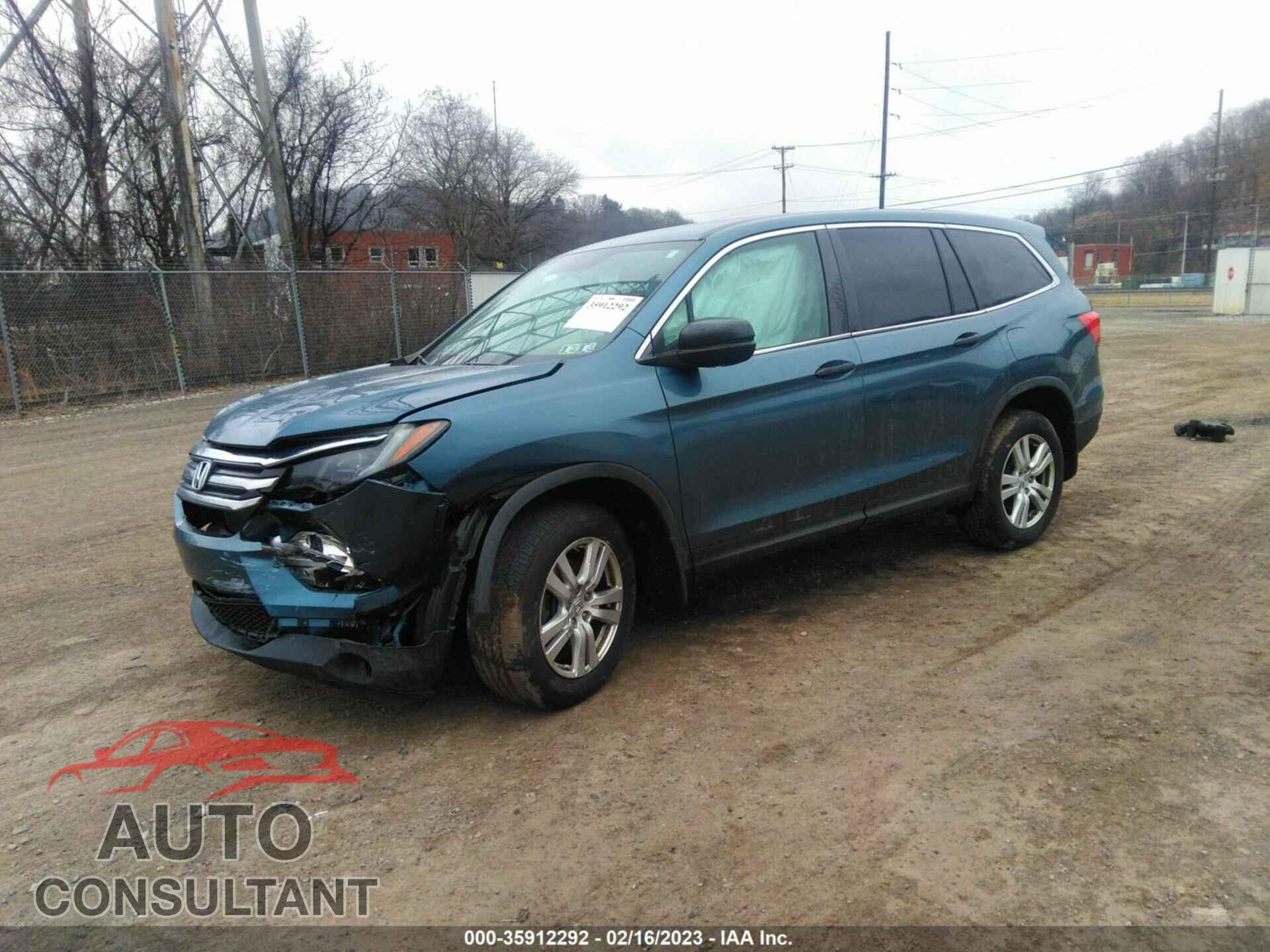 HONDA PILOT 2016 - 5FNYF6H11GB038480