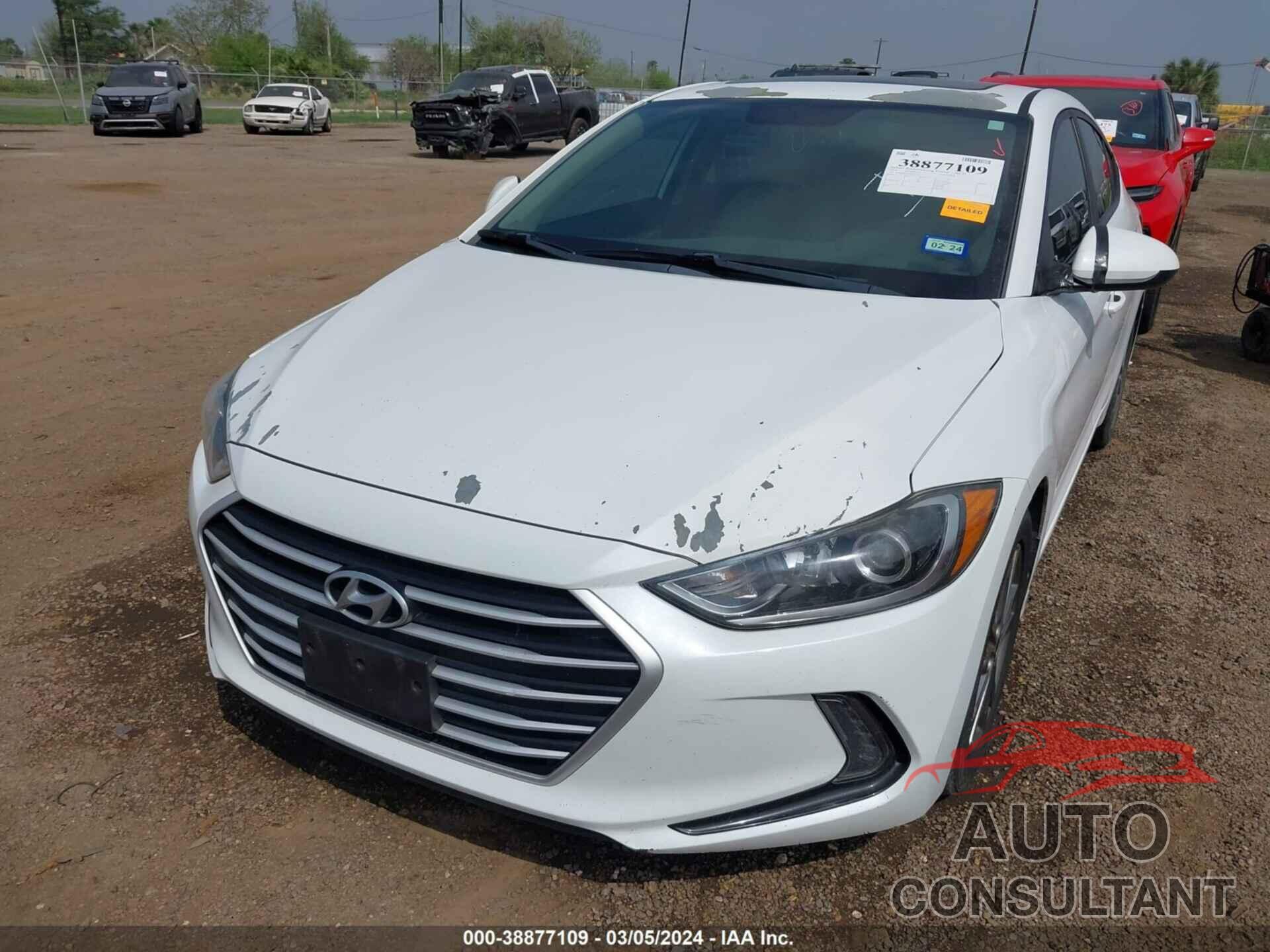 HYUNDAI ELANTRA 2018 - 5NPD84LFXJH321713