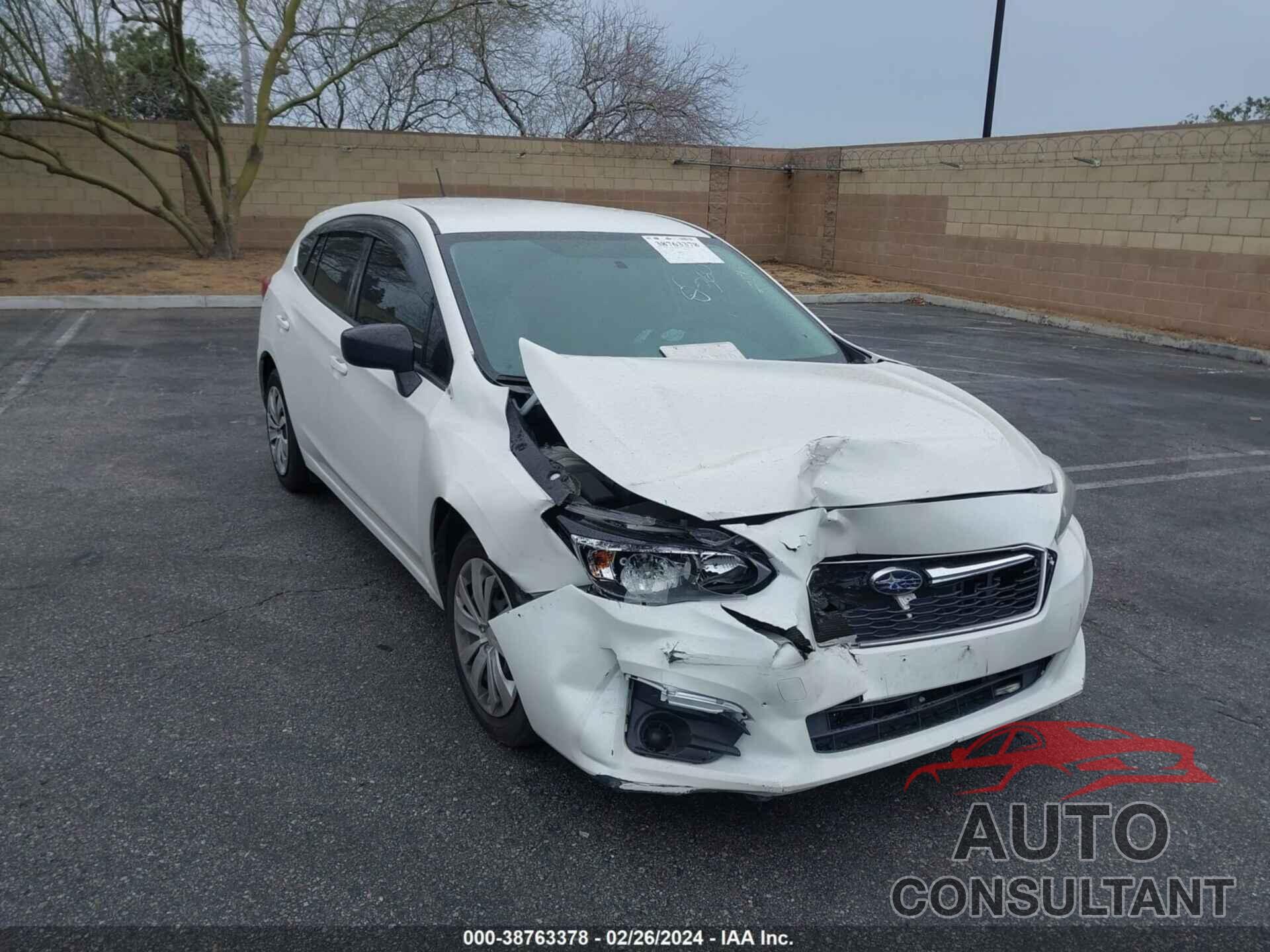 SUBARU IMPREZA 2018 - 4S3GTAA62J3702948