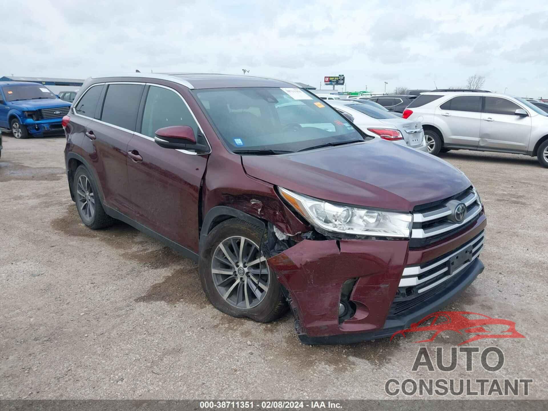 TOYOTA HIGHLANDER 2019 - 5TDJZRFH1KS993729