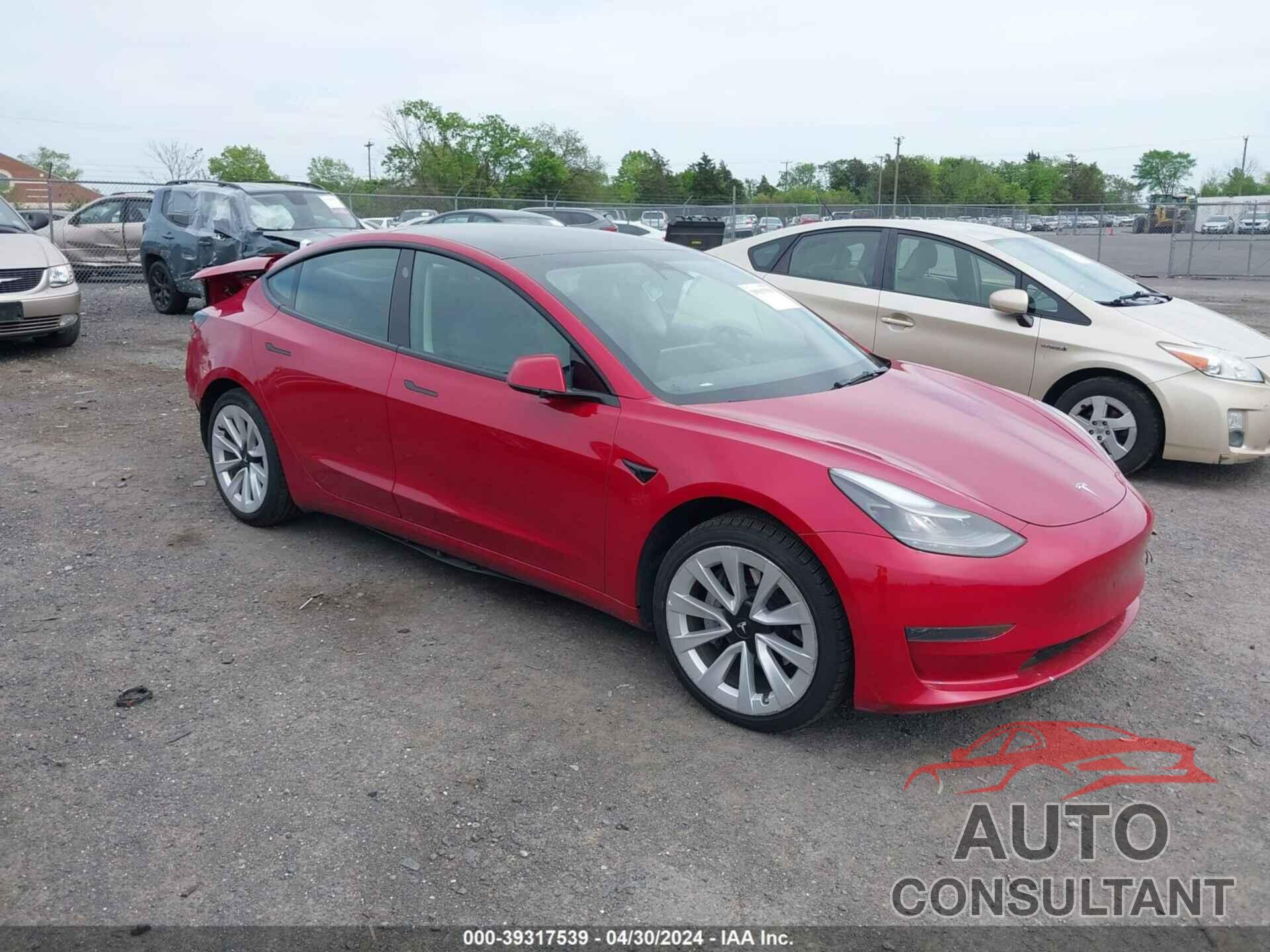 TESLA MODEL 3 2022 - 5YJ3E1EA2NF188308