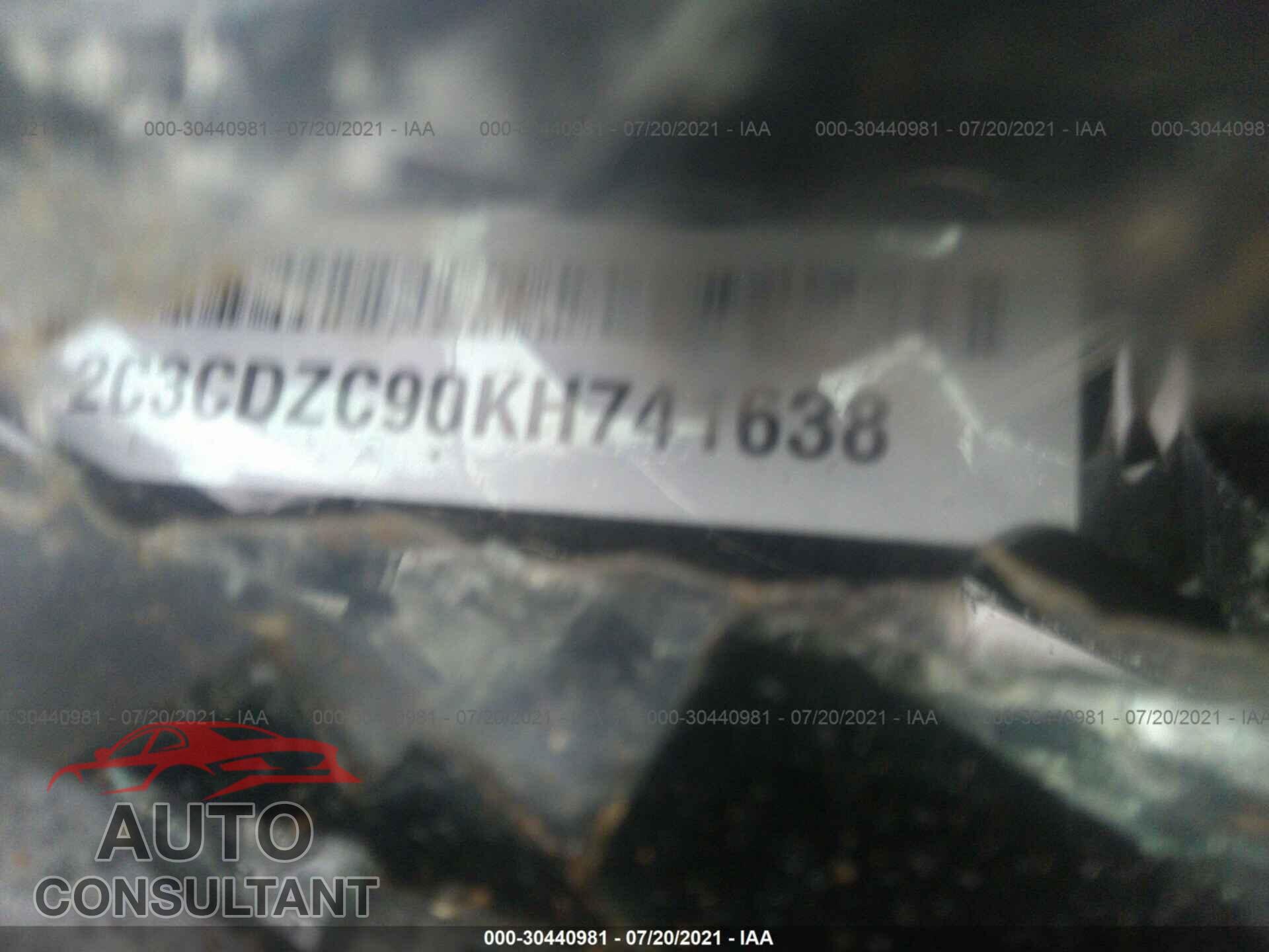 DODGE CHALLENGER 2019 - 2C3CDZC90KH741638