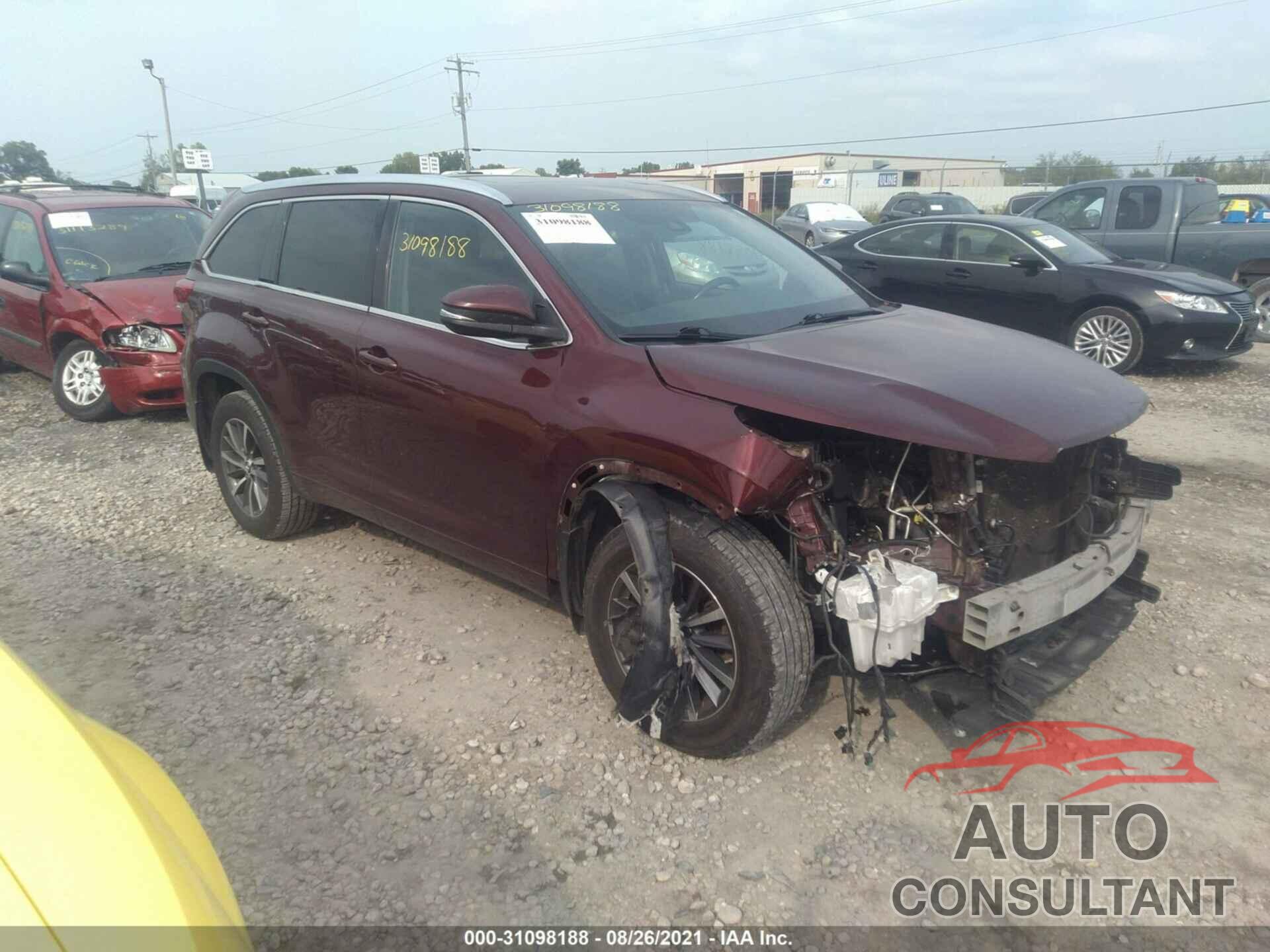 TOYOTA HIGHLANDER 2017 - 5TDJZRFH7HS395959
