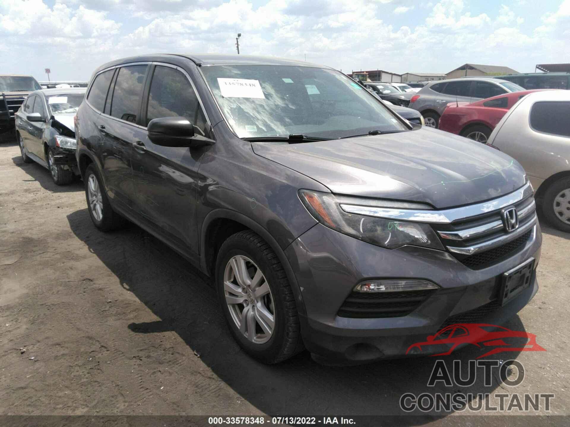 HONDA PILOT 2017 - 5FNYF5H1XHB019261