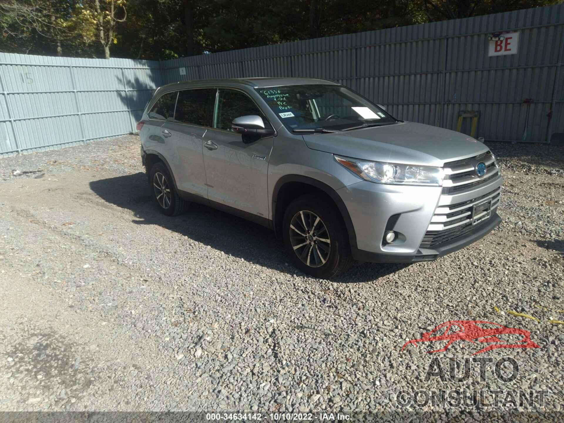 TOYOTA HIGHLANDER 2019 - 5TDJGRFH7KS054803