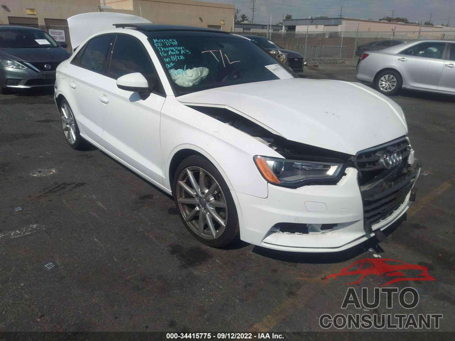 AUDI A3 2016 - WAUB8GFF1G1013511