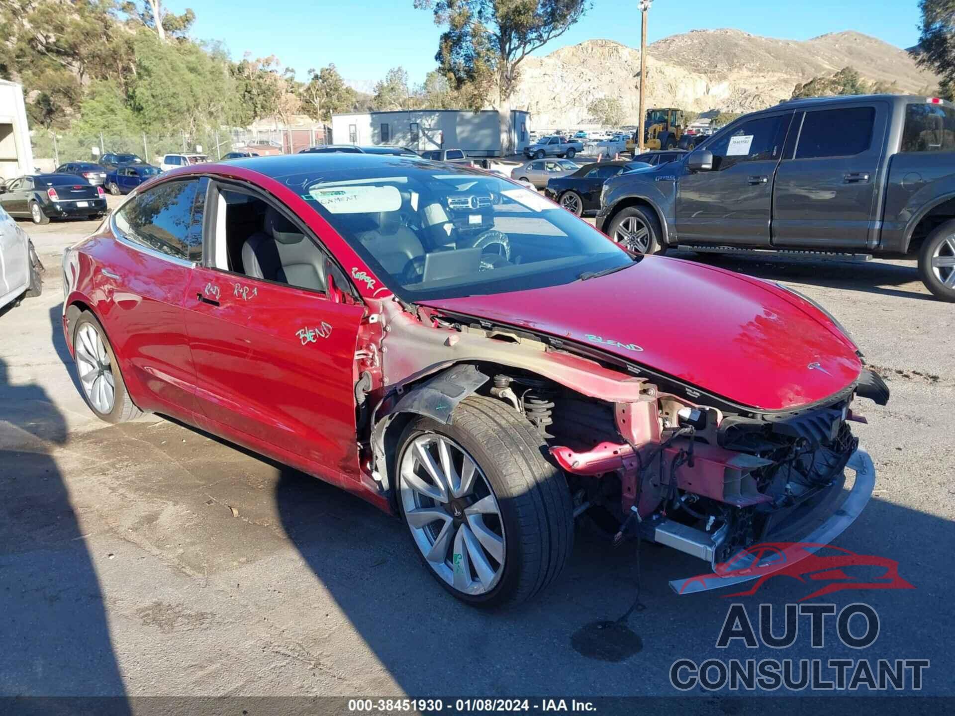 TESLA MODEL 3 2020 - 5YJ3E1EB6LF638189