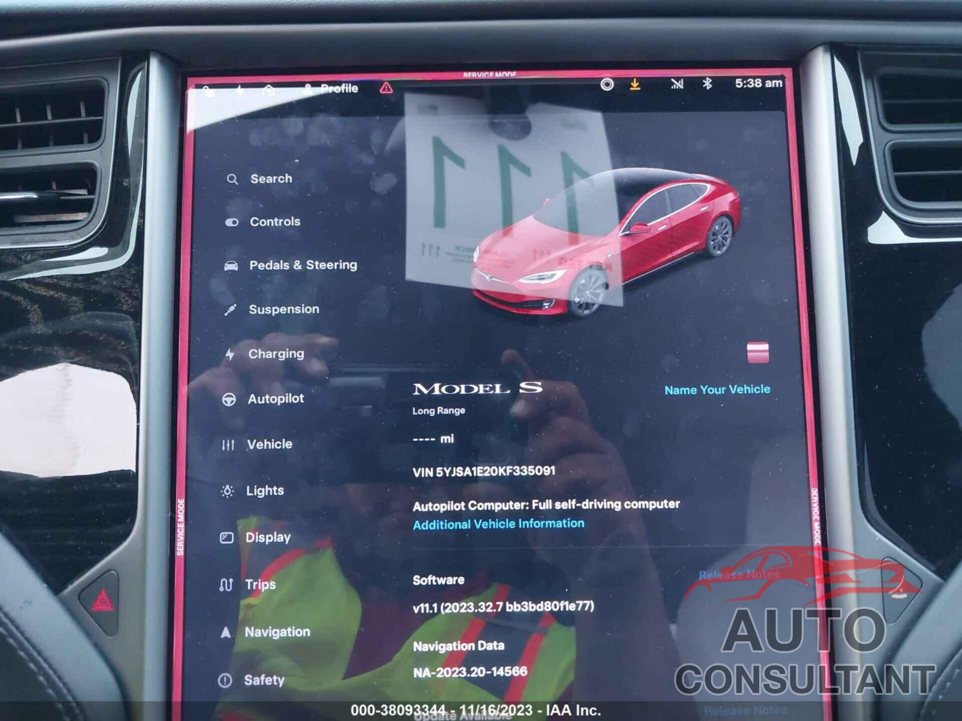 TESLA MODEL S 2019 - 5YJSA1E20KF335091