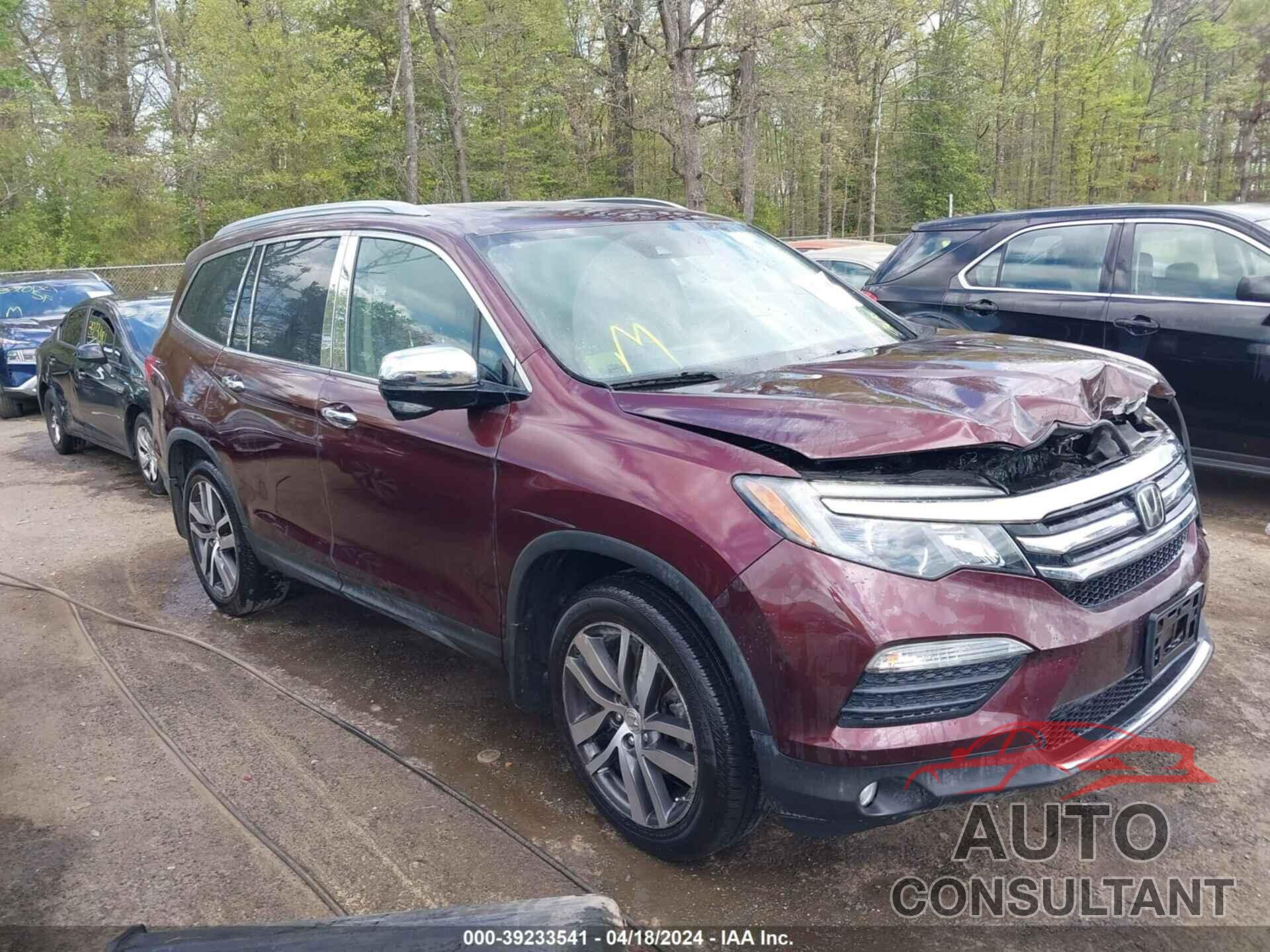 HONDA PILOT 2017 - 5FNYF6H9XHB030448