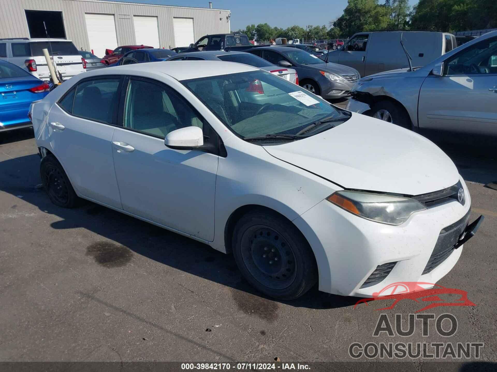 TOYOTA COROLLA 2016 - 2T1BURHE7GC639218