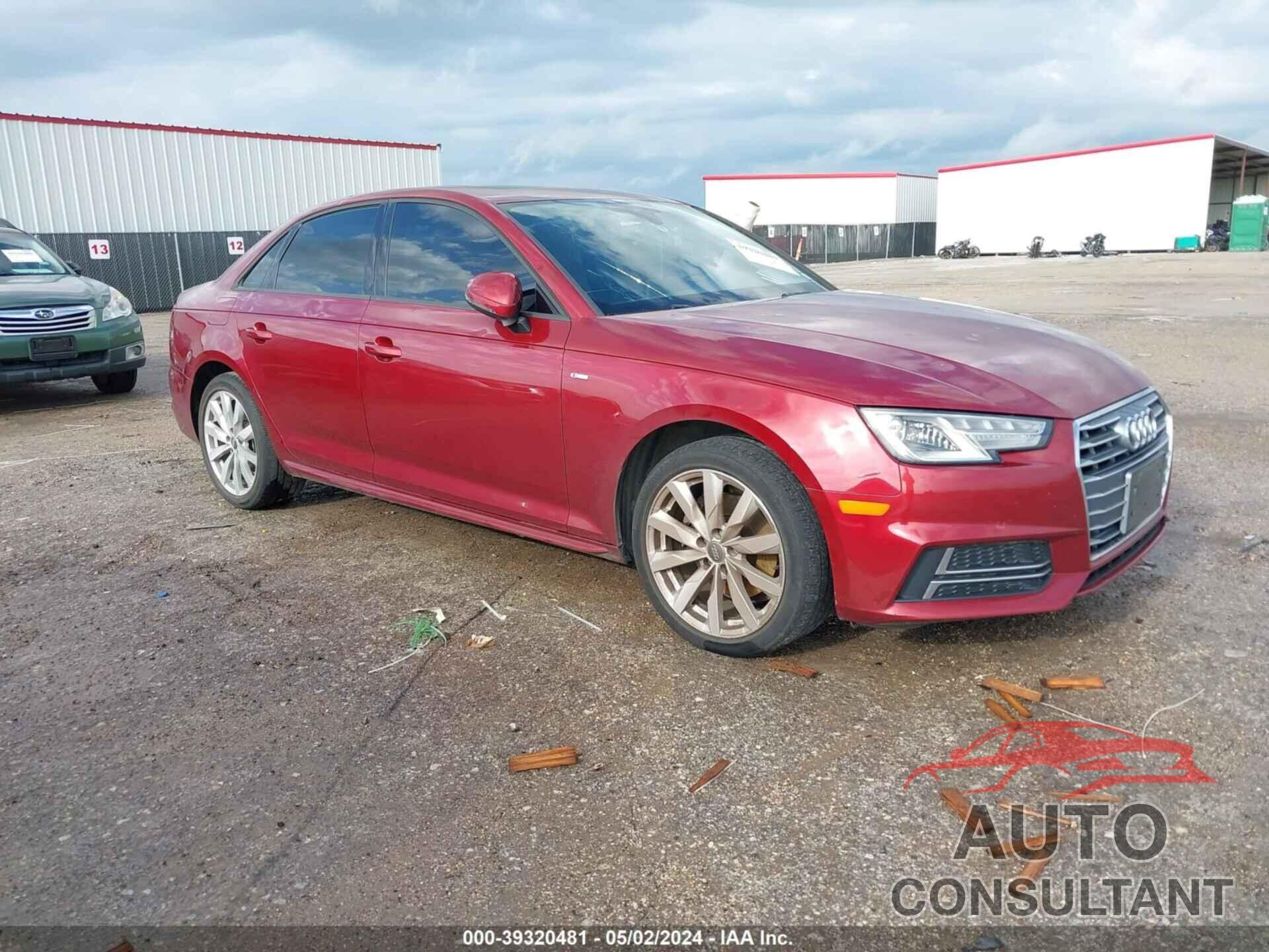 AUDI A4 2018 - WAUKMAF43JA122387