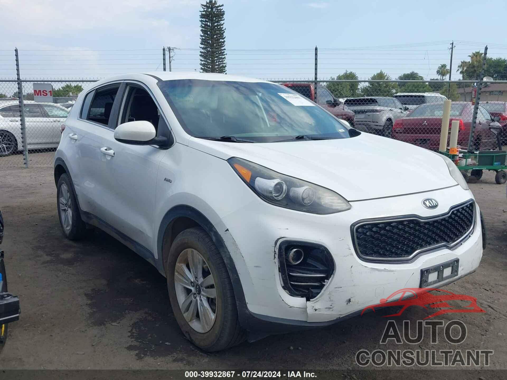 KIA SPORTAGE 2017 - KNDPMCAC4H7078149